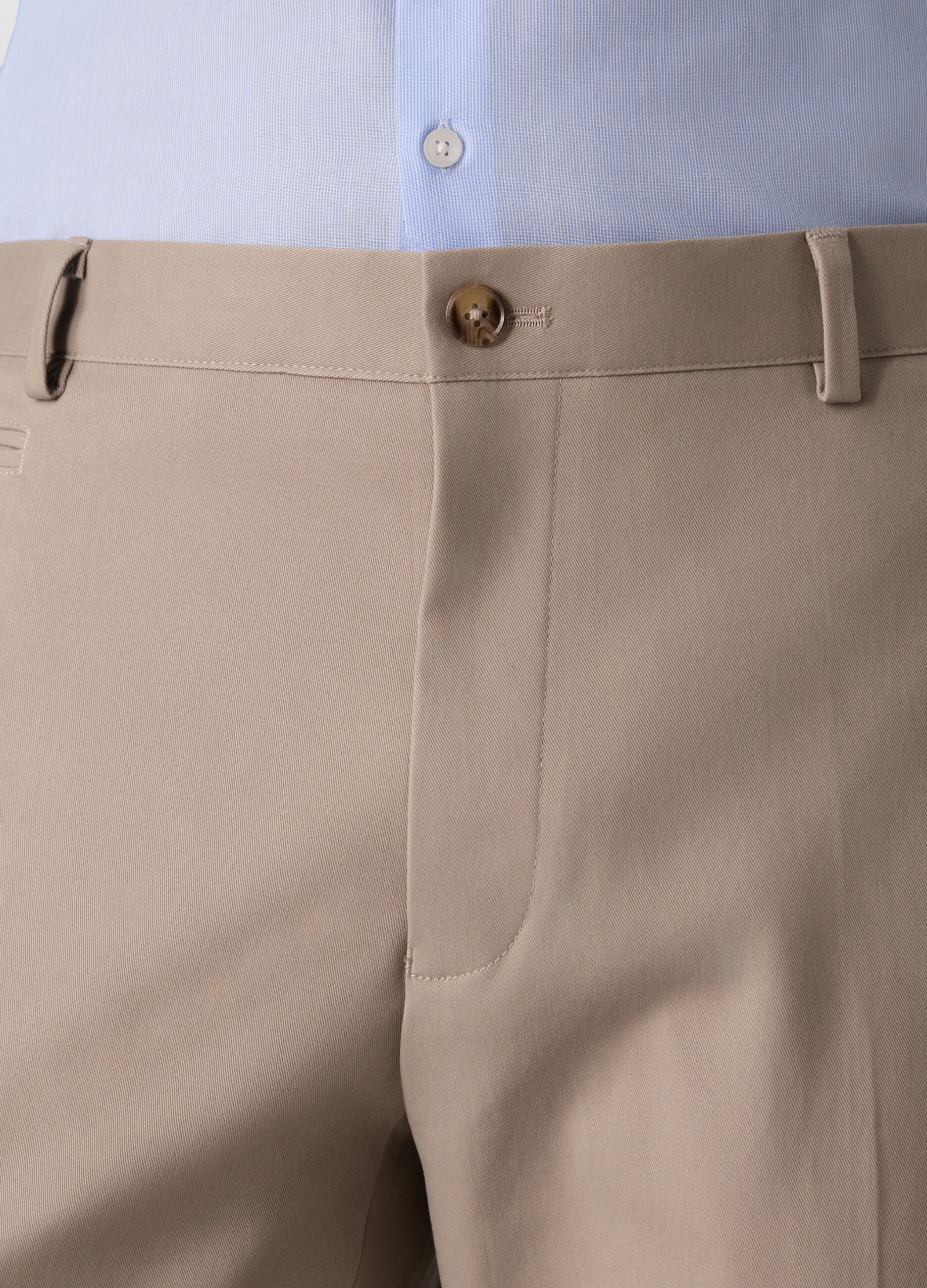 Pantalone chino in twill di cotone e lyocell stretch uomo_2