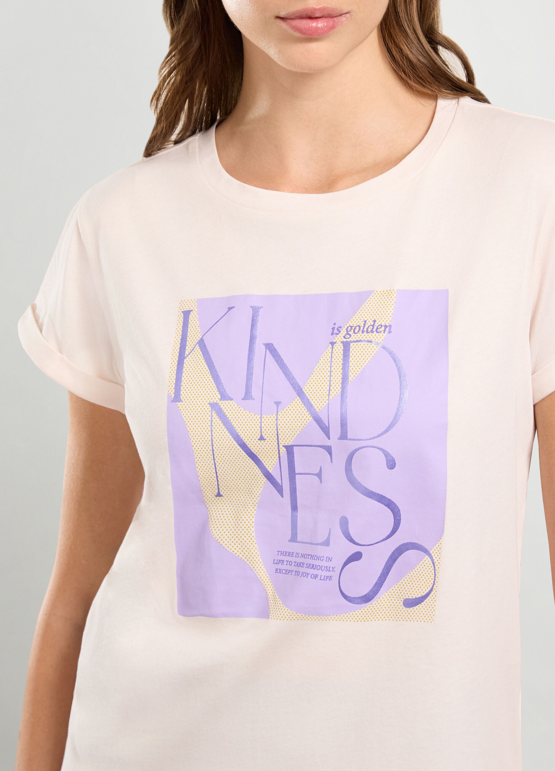 T-shirt in jersey di puro cotone donna_2