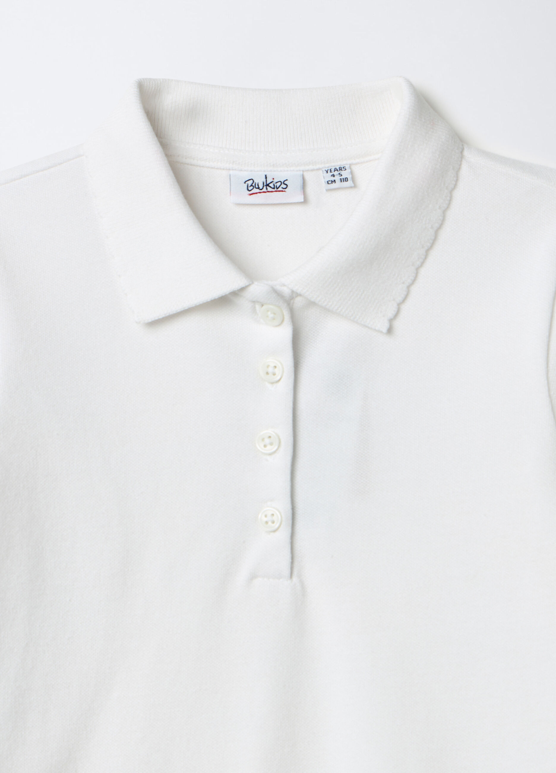 Polo in cotone Piquet stretch bambina_2