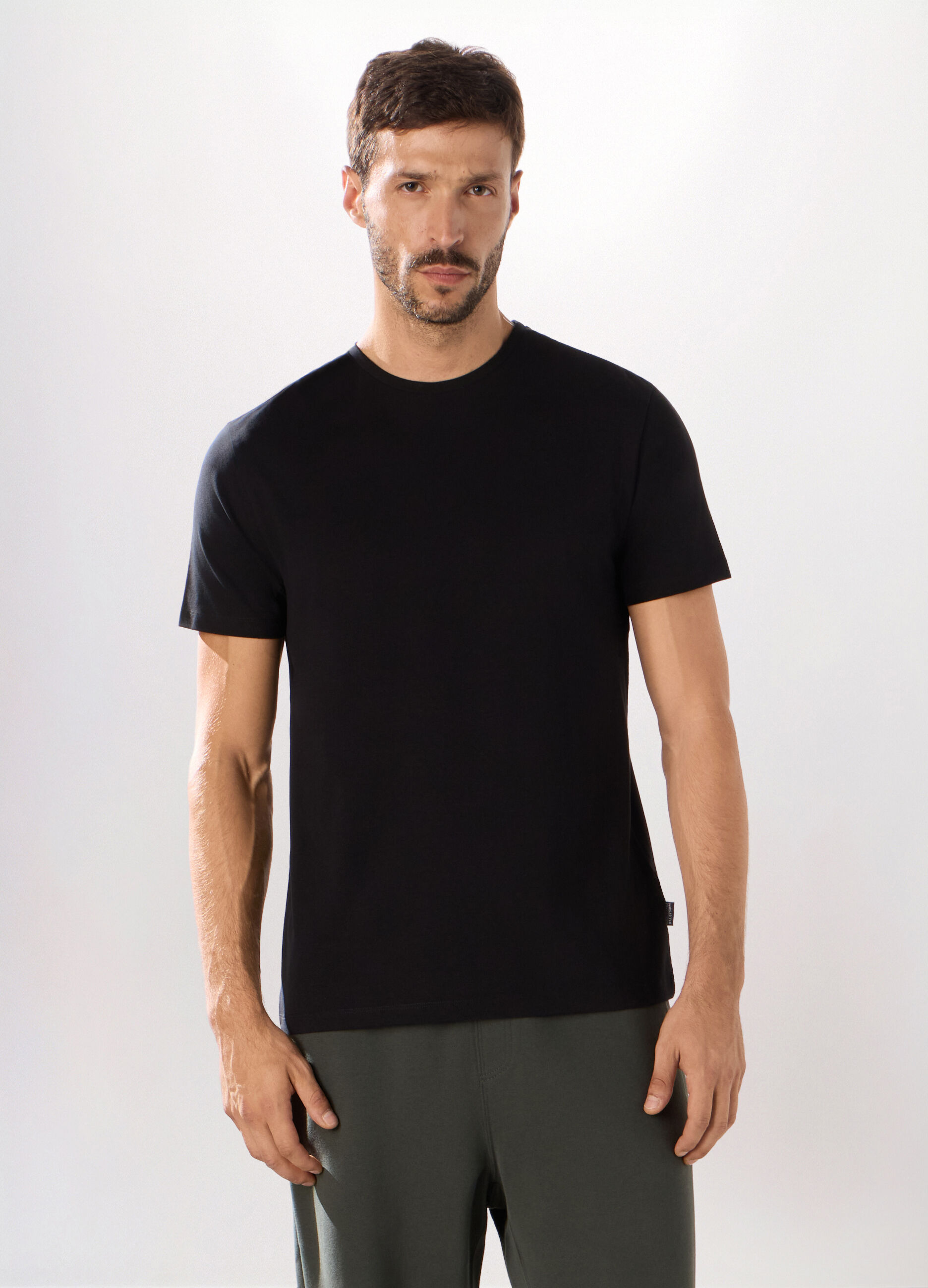 T-shirt in cotone stretch uomo