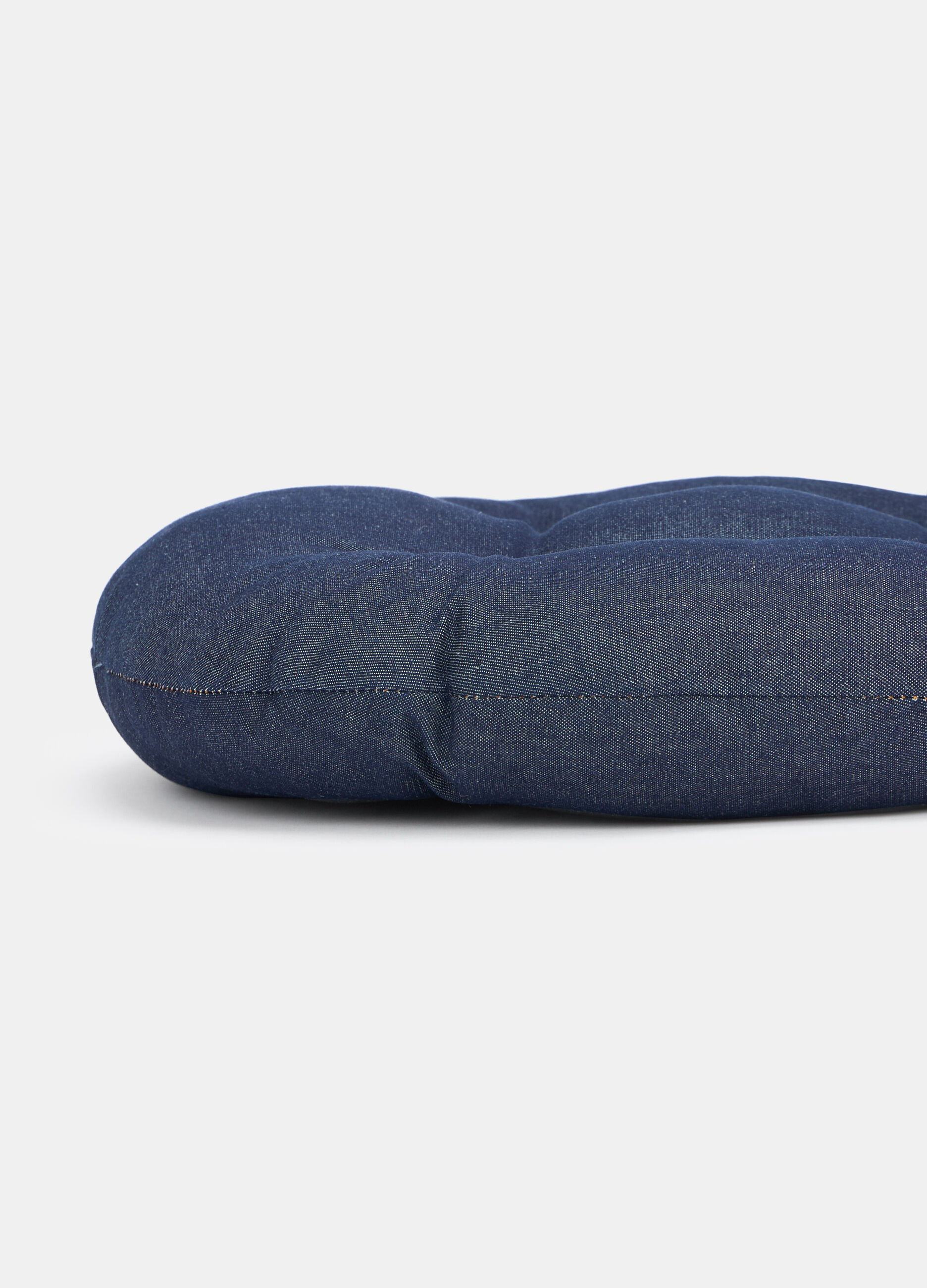 Cuscino coprisedia rotondo in puro cotone effetto denim_1