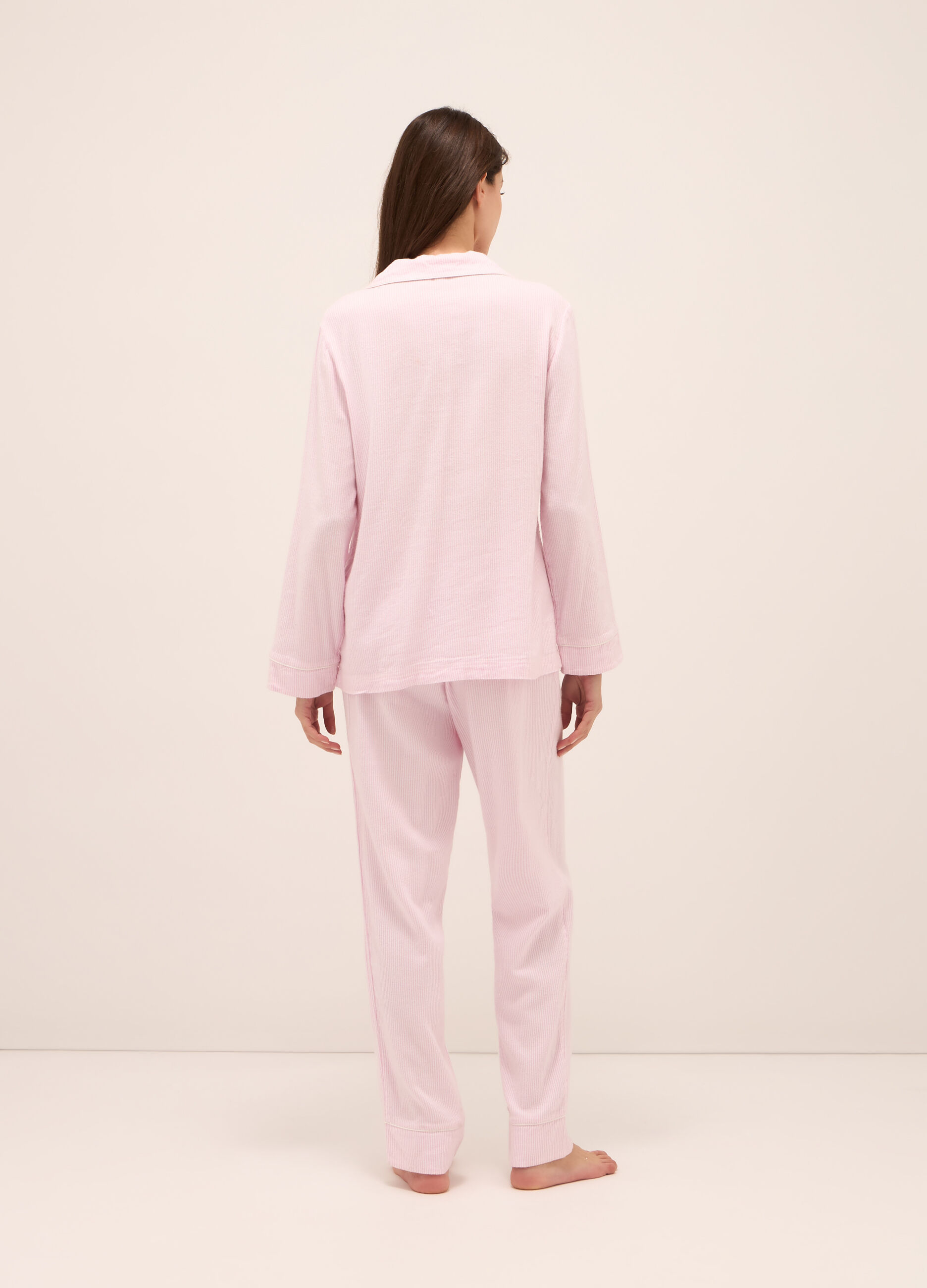 Set pigiama in flanella di misto cotone donna_1