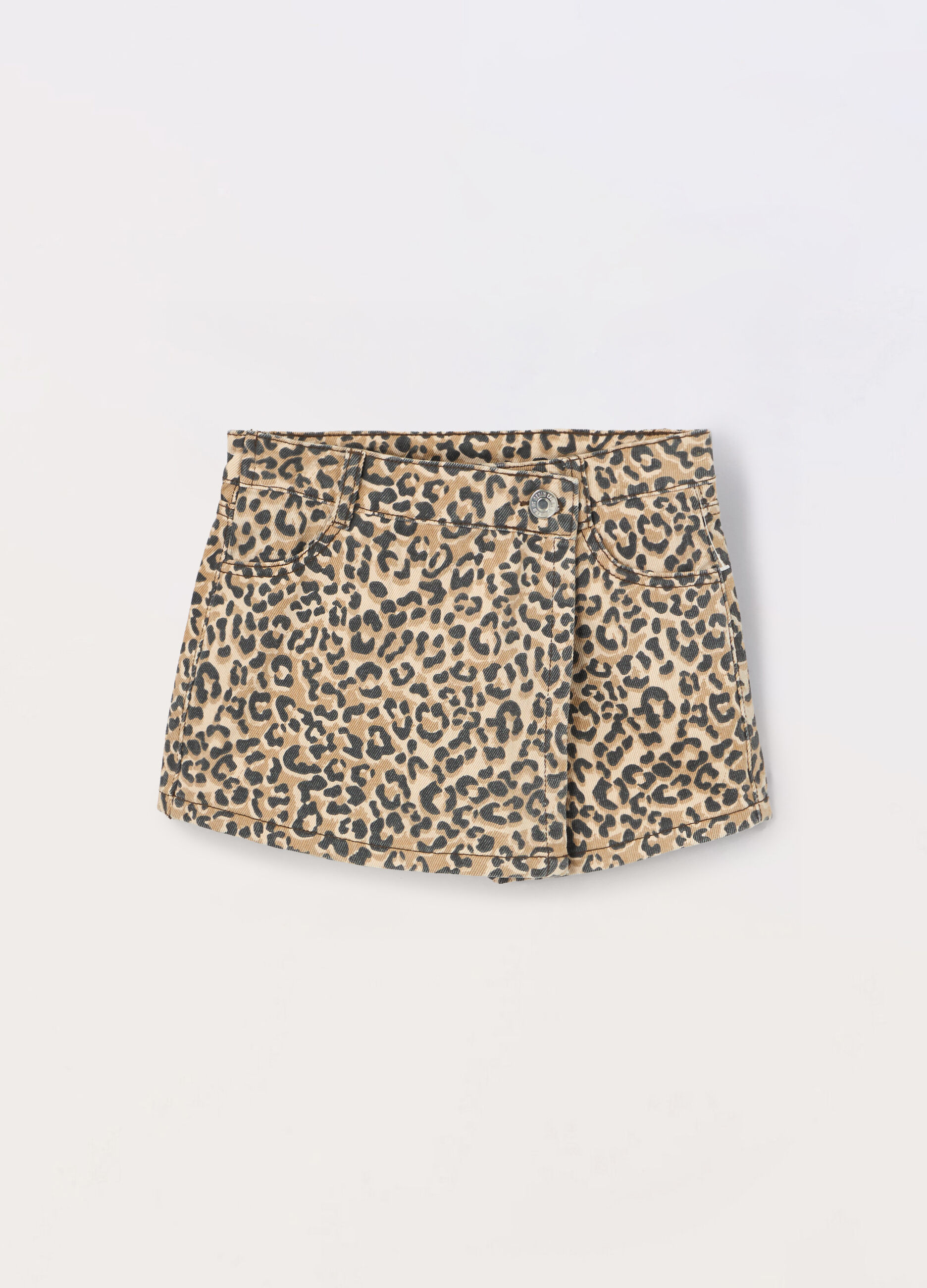 Gonna pantalone in twill di puro cotone ragazza_0