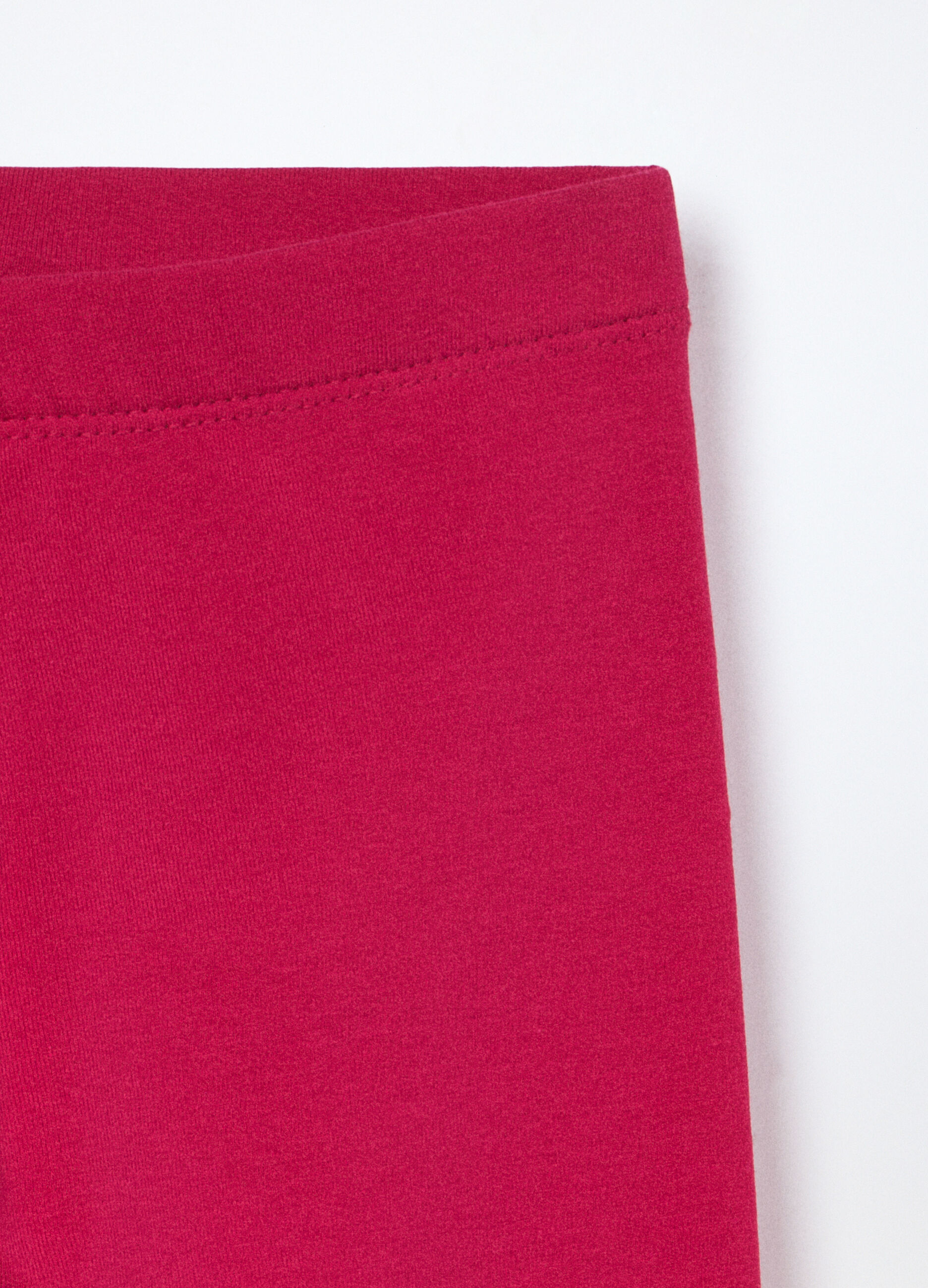 Leggings in french terry di cotone stretch bambina_2