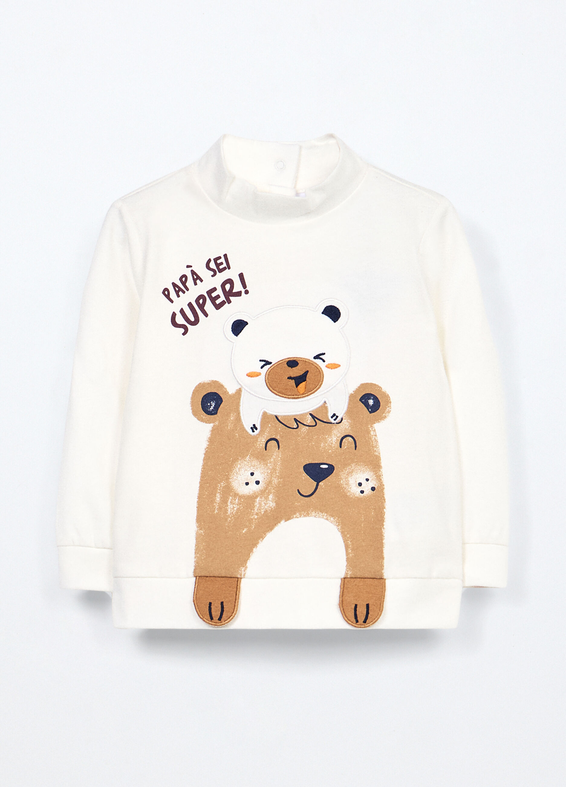 Lupetto in jersey di puro cotone neonato_0