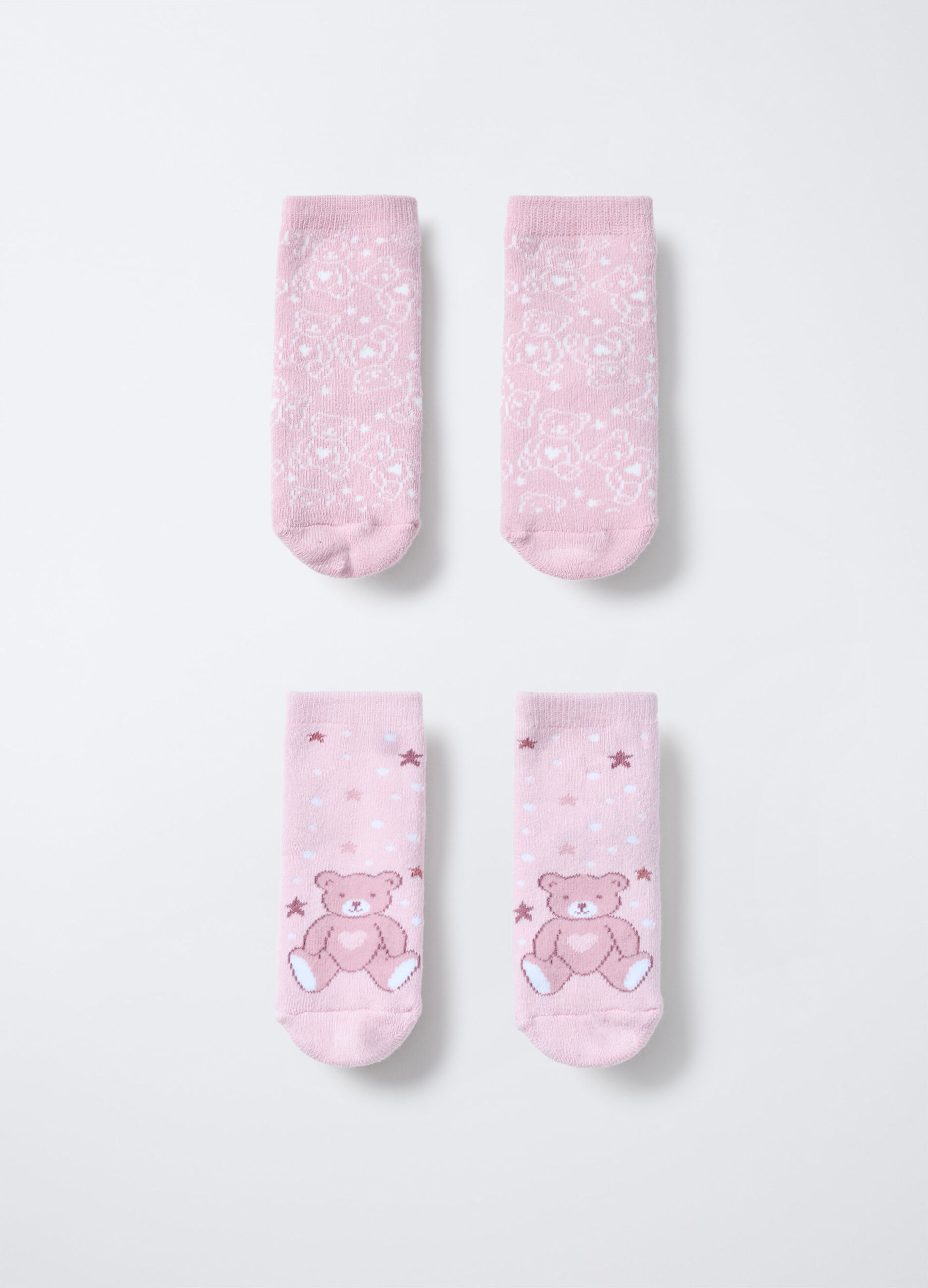 Pack 2 calze antiscivolo in spugna misto cotone _0