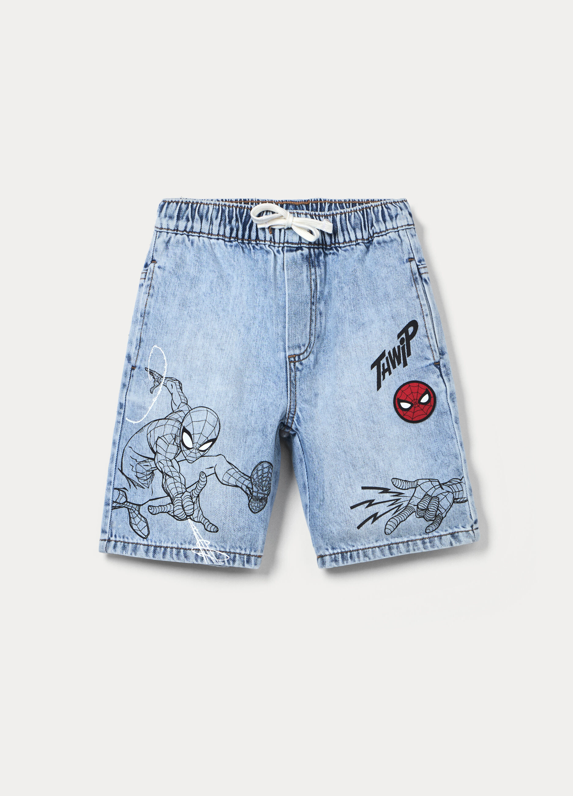 Jogger Marvel in denim bambino_0