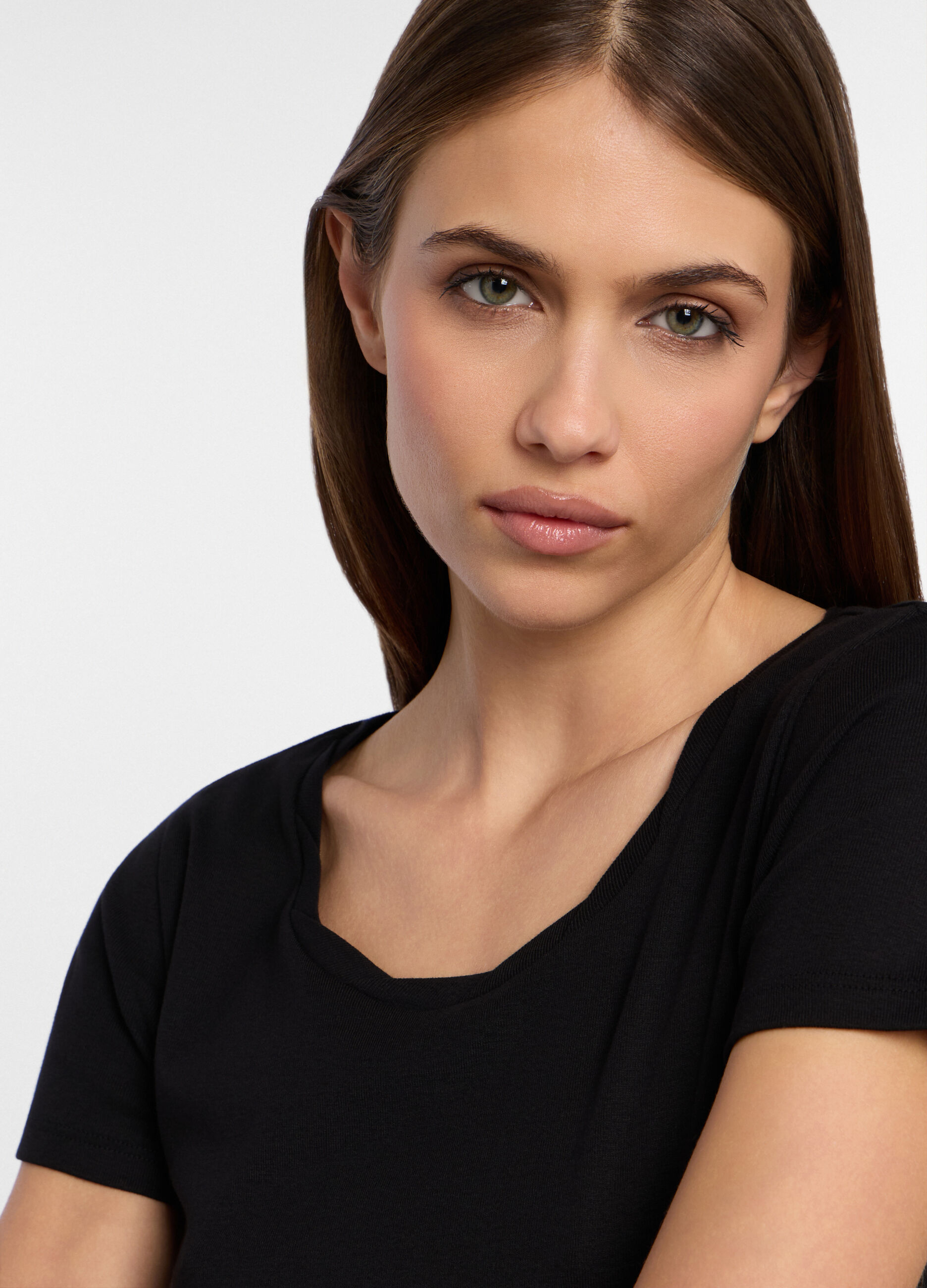 T-shirt con scollo rotondo donna_2