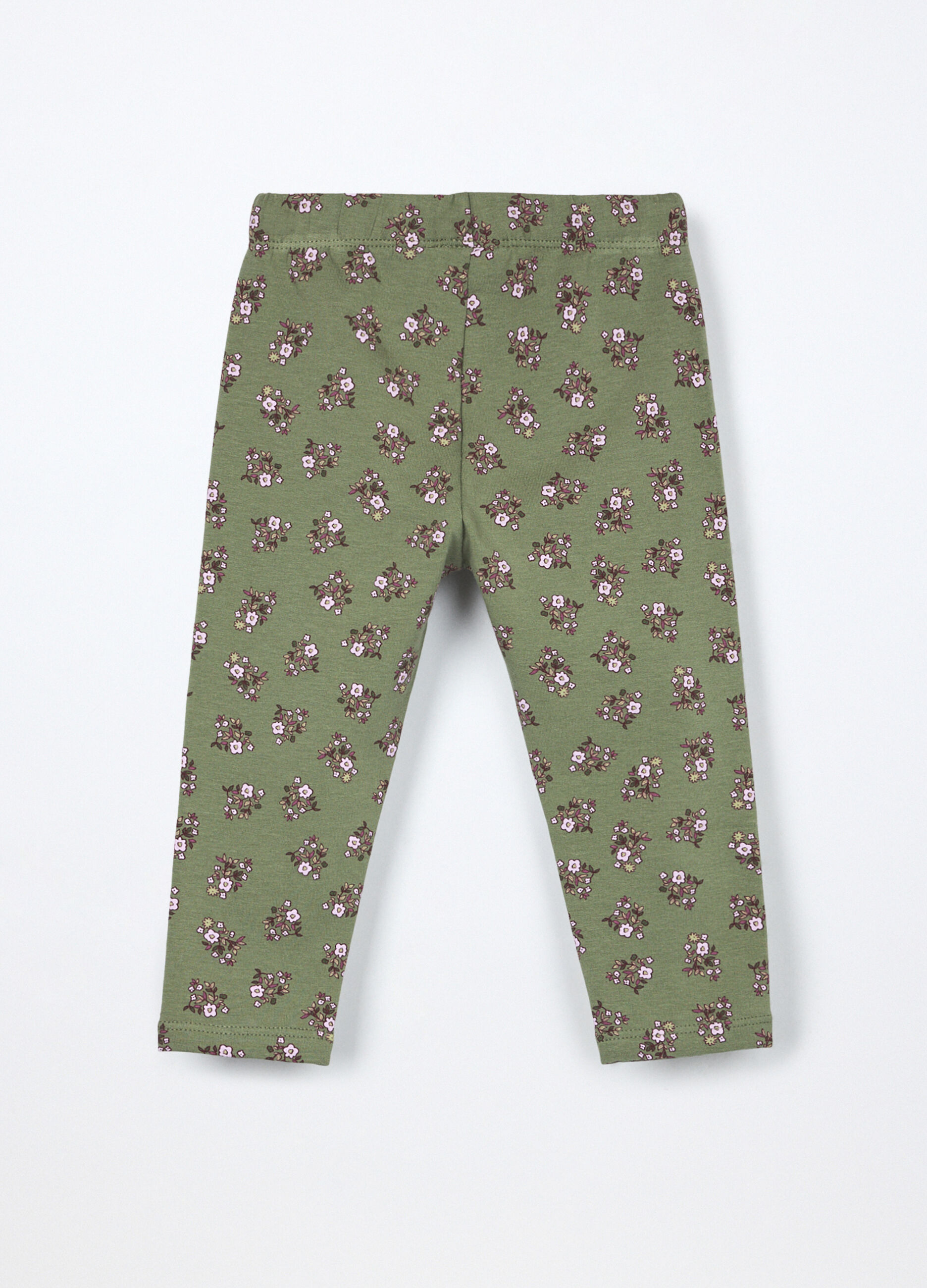 Leggings in cotone fleece stretch neonata_1