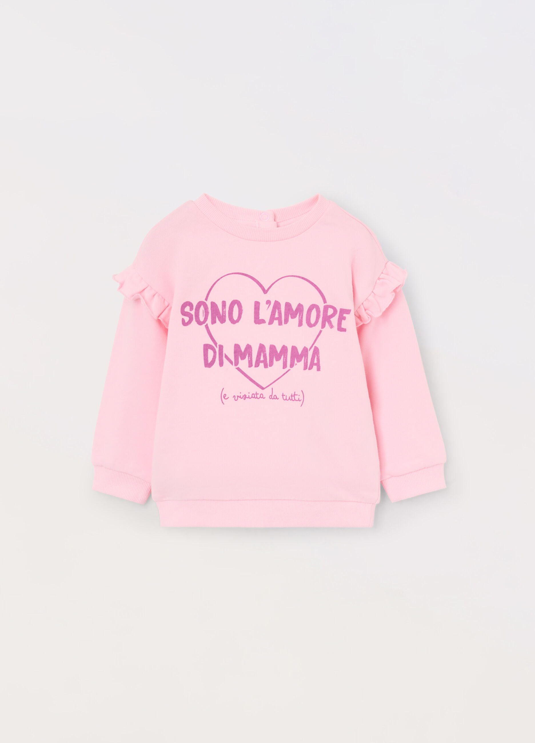 Felpa in french terry di puro cotone neonata_0