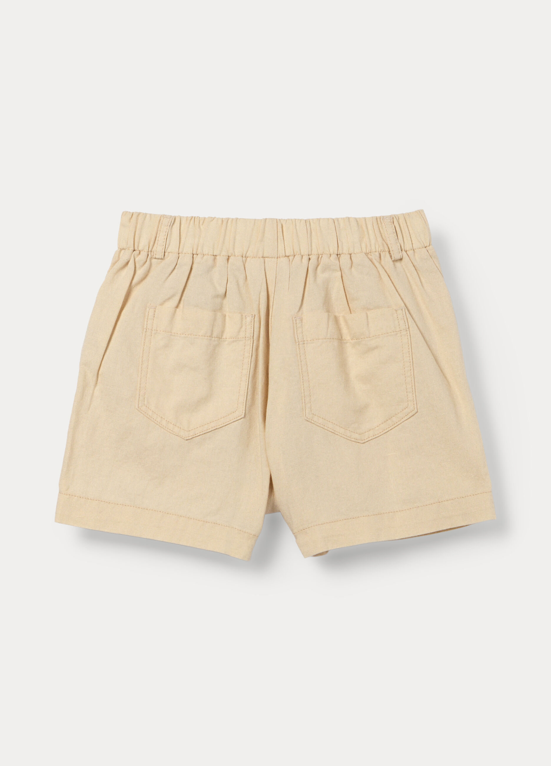 Shorts fit regular misto lino ragazza_2