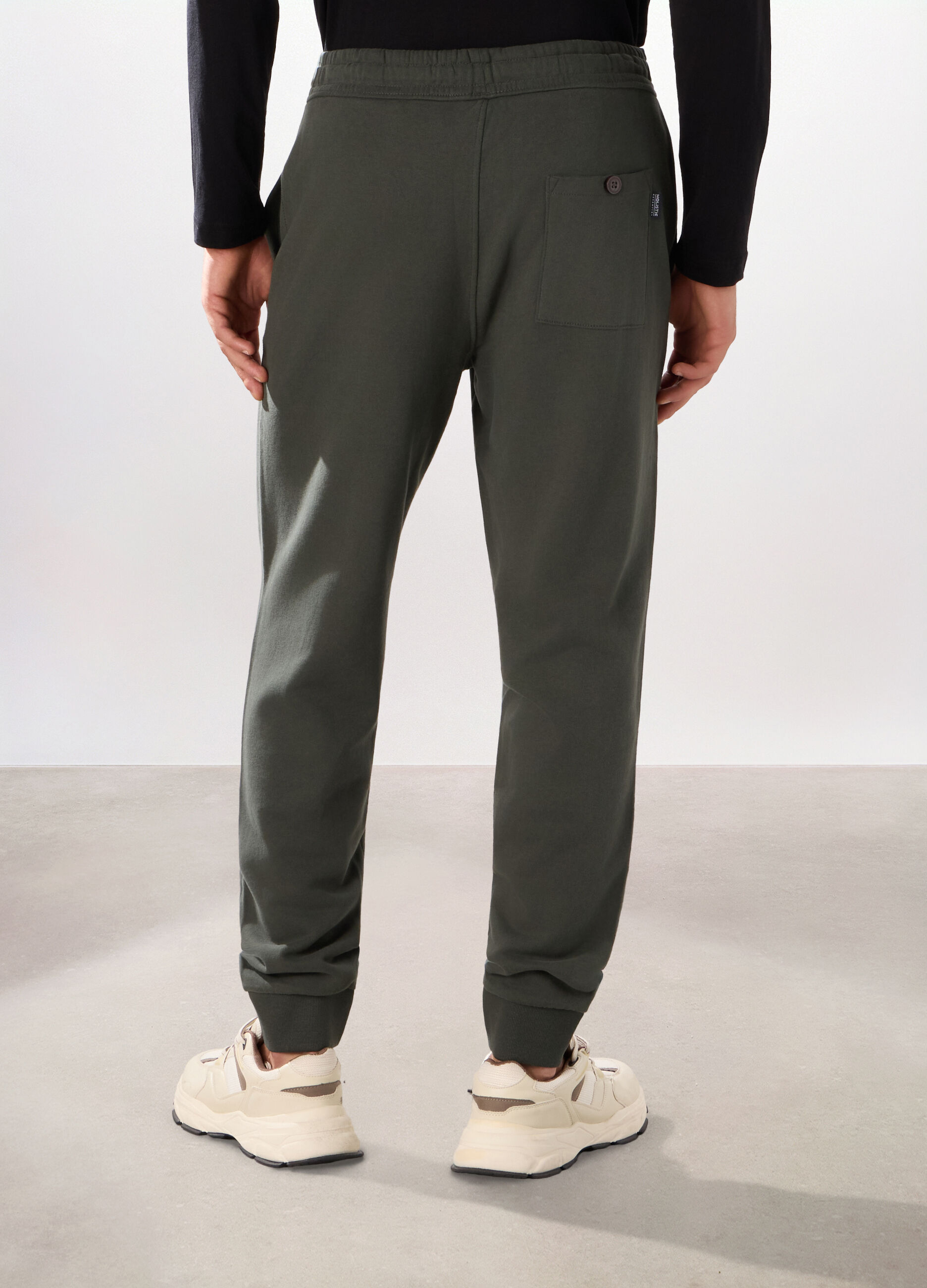 Jogger slim in puro cotone uomo_1
