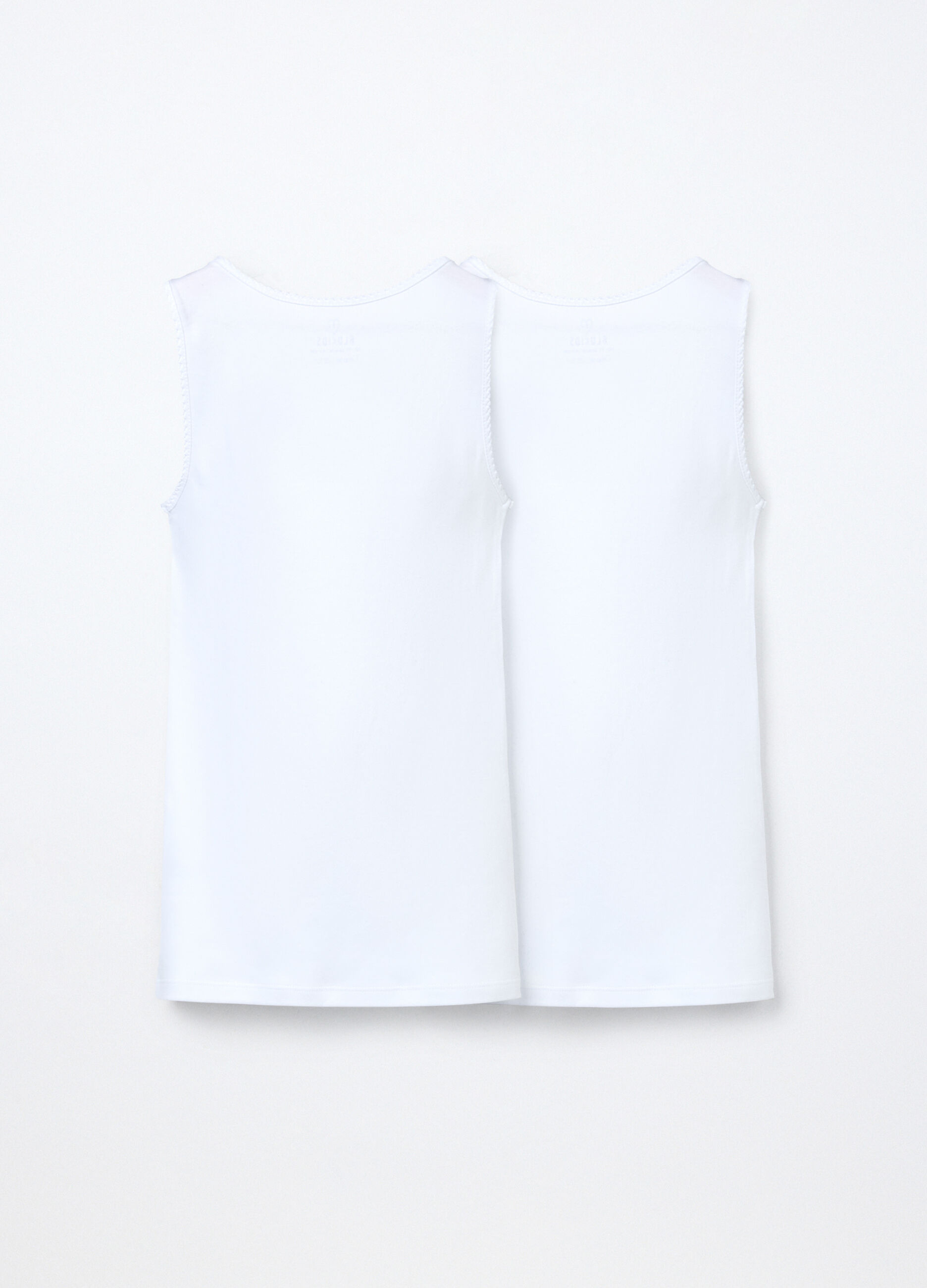 Pack 2 canotte in interlock di puro cotone ragazza_1
