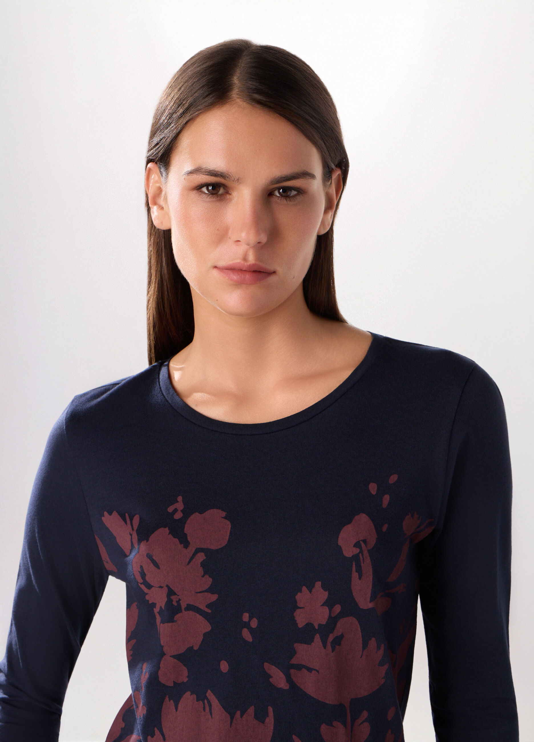 T-shirt in jersey di puro cotone donna_2