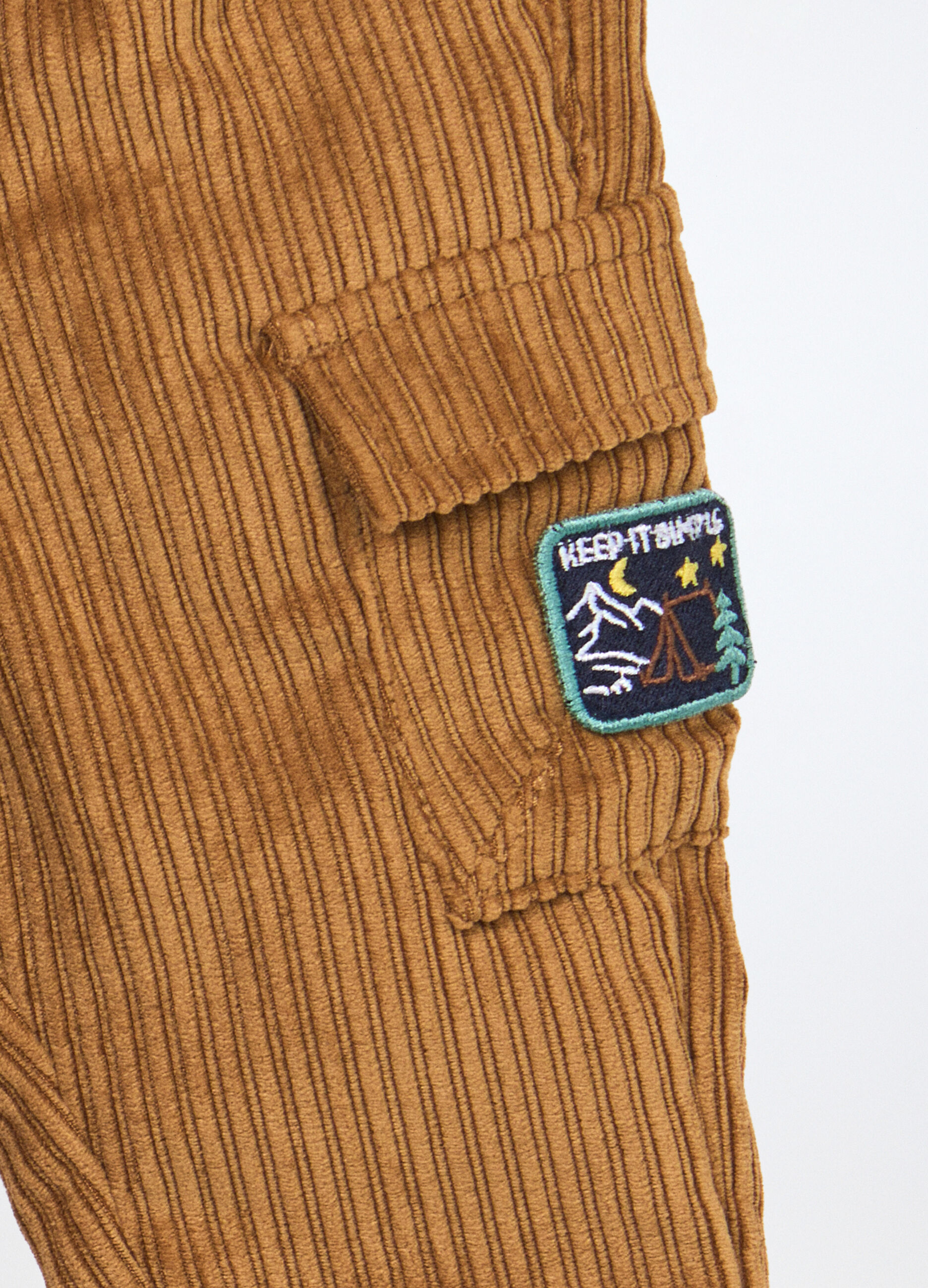 Pantaloni cargo in velluto a coste neonato_2