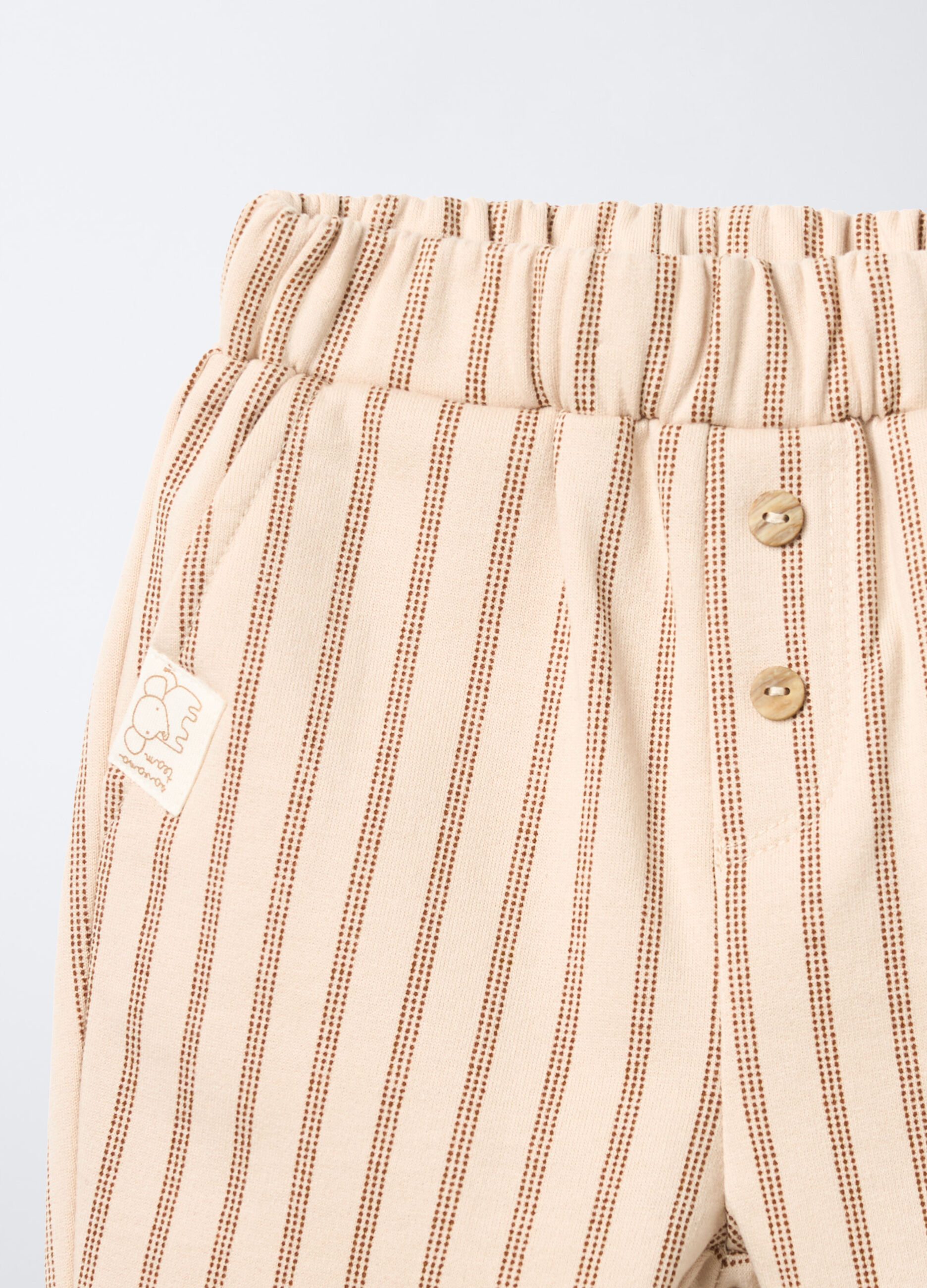 Pantaloni in felpa misto cotone neonato