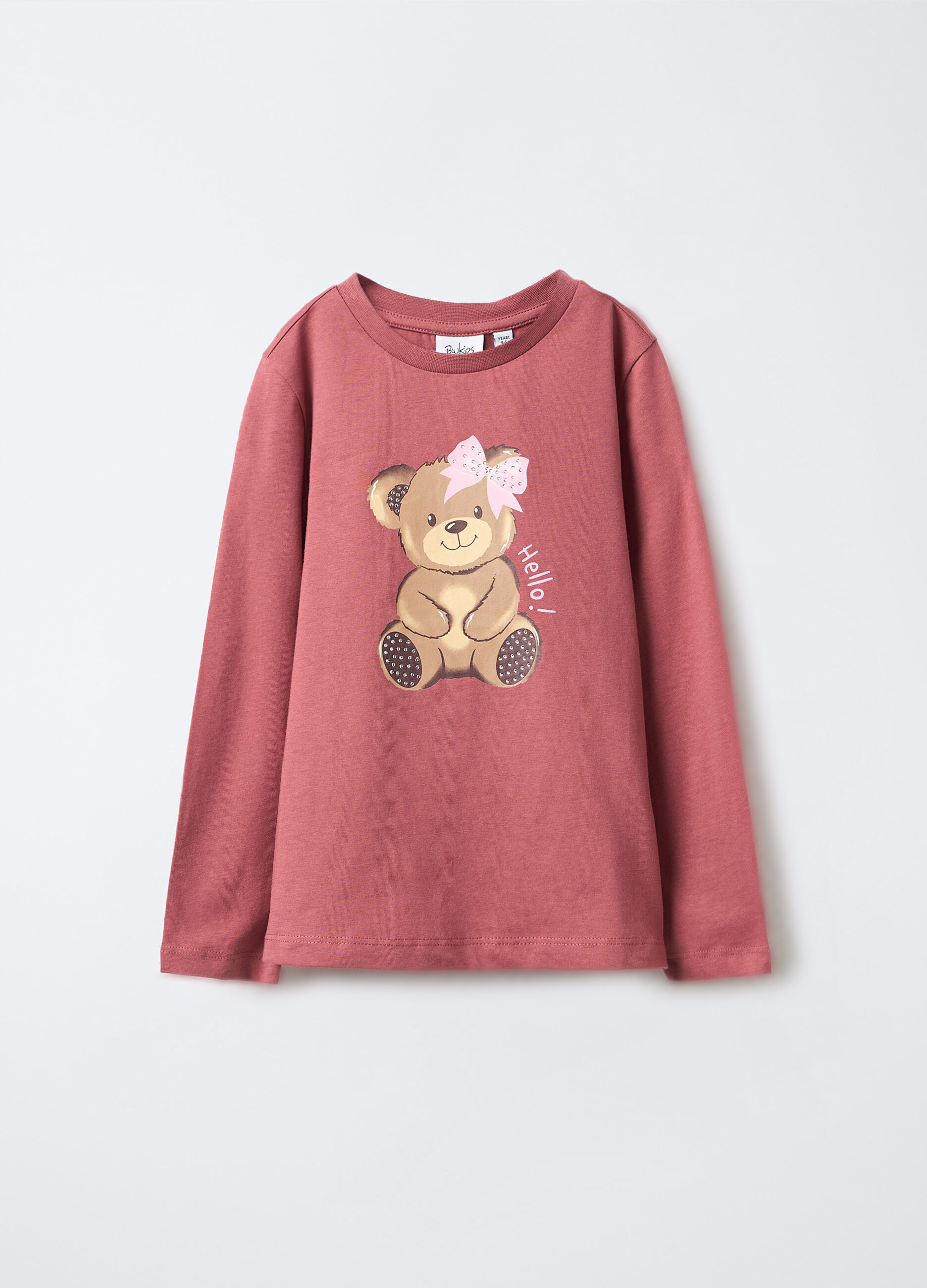 T-shirt in jersey di puro cotone bambina_0