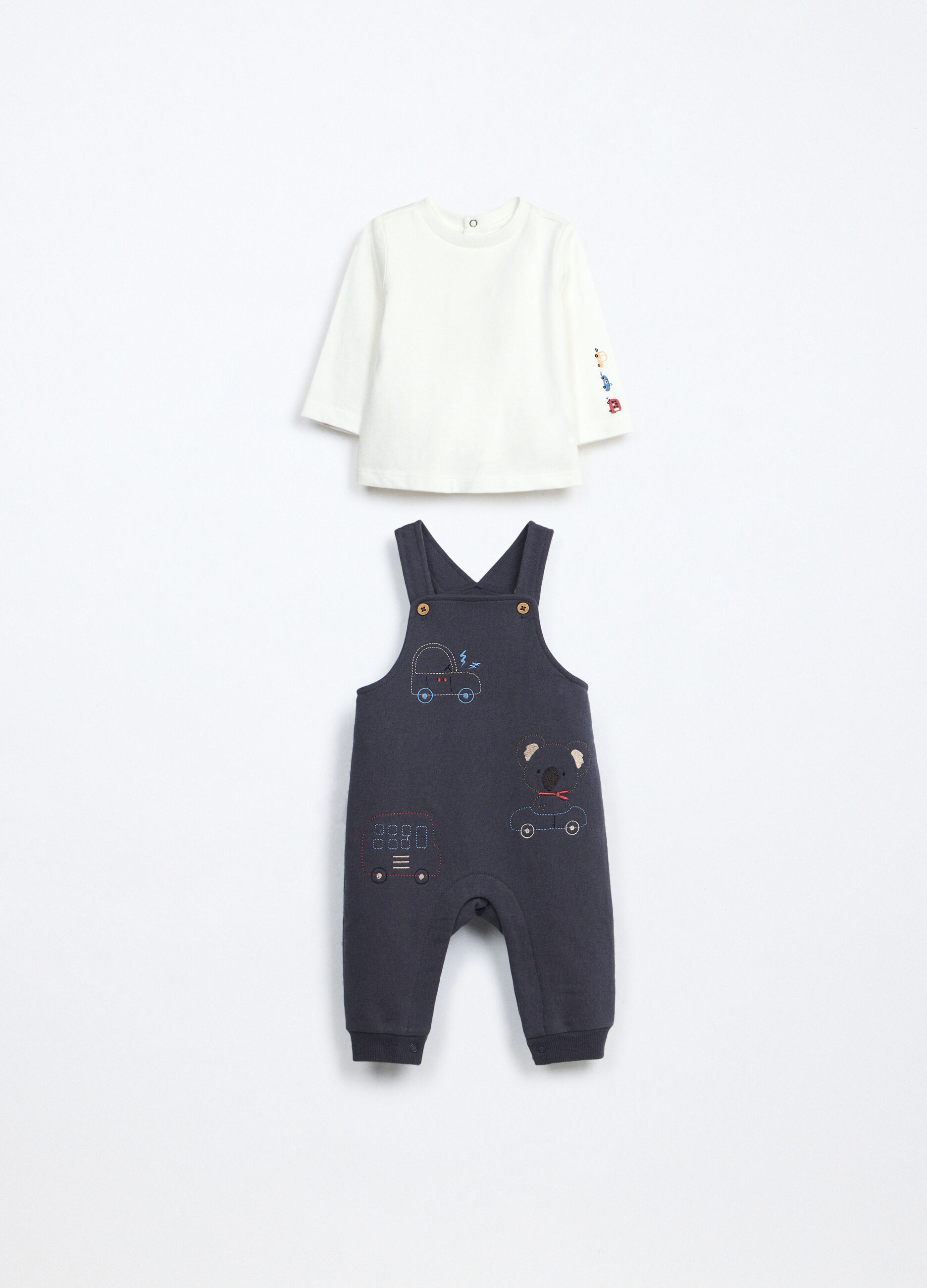 Set in puro cotone fleece neonato_0