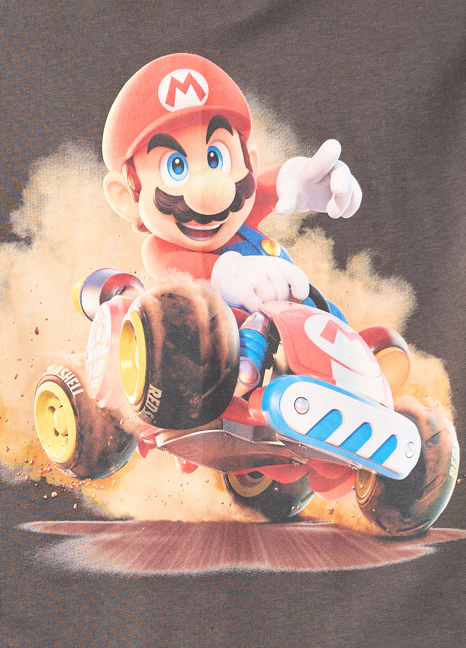 T-shirt girocollo Mario Kart World in jersey di puro cotone bambino_2