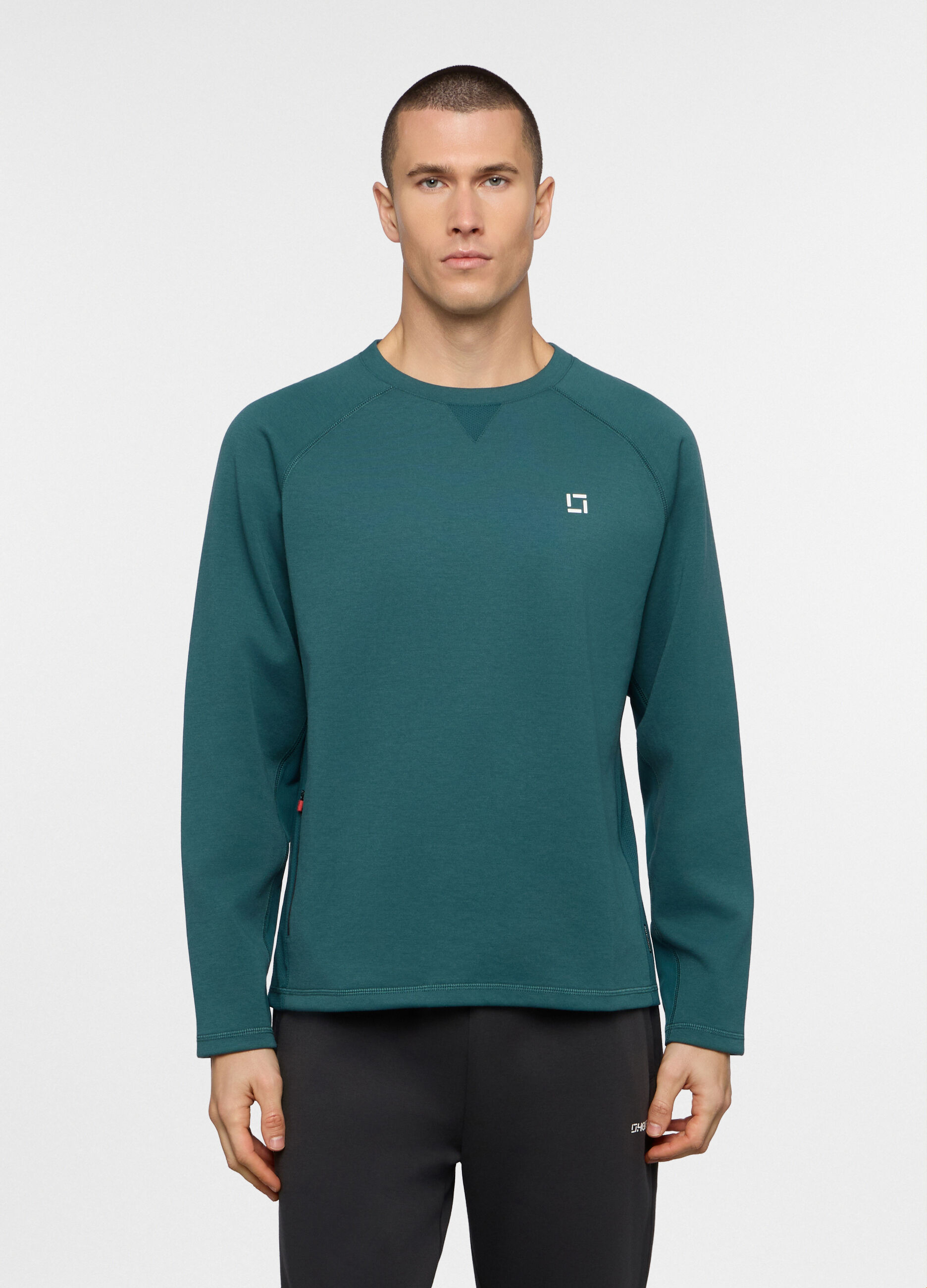 Felpa girocollo in interlock misto cotone uomo_0