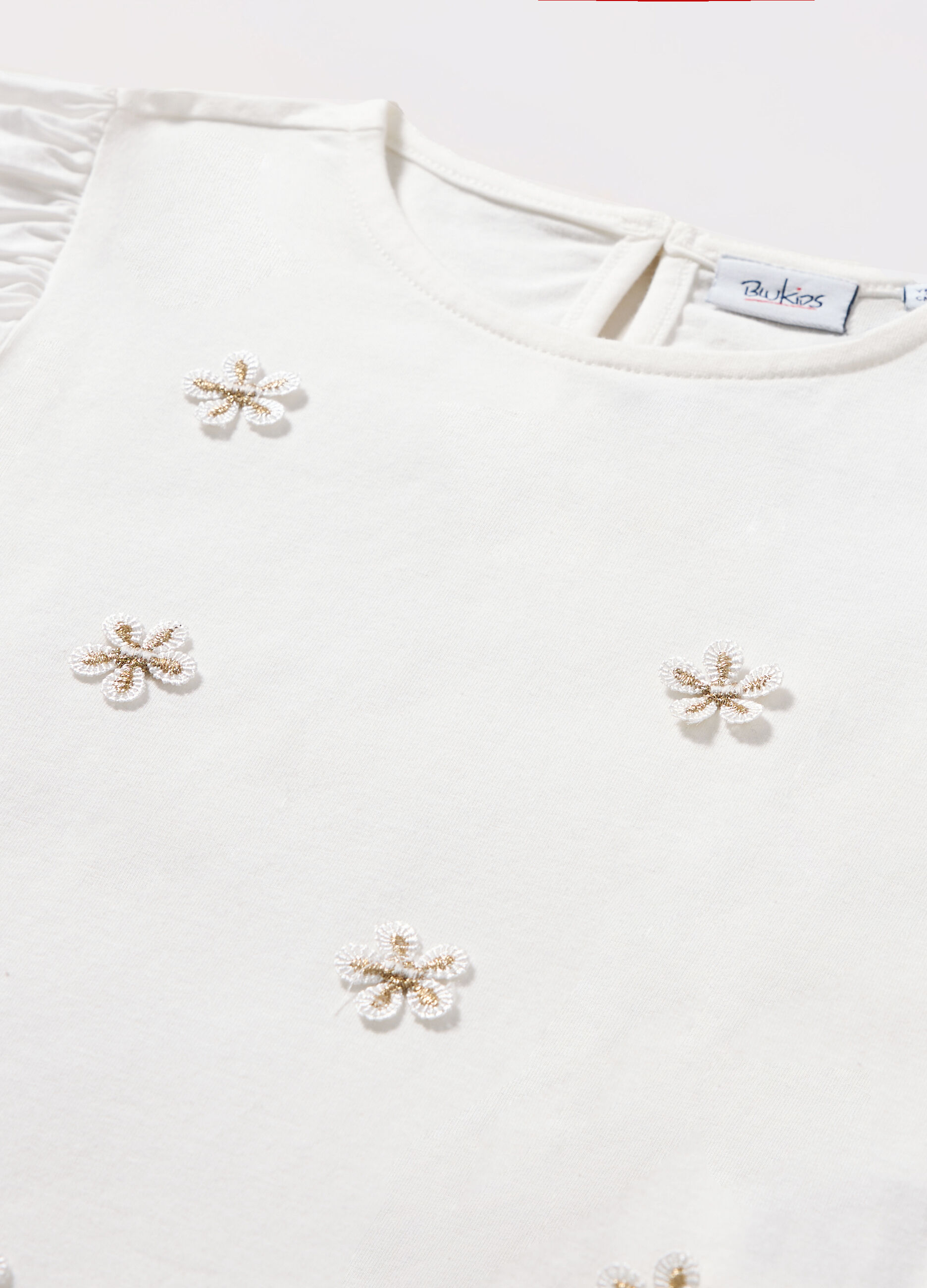 T-shirt in jersey di cotone stretch bambina_1