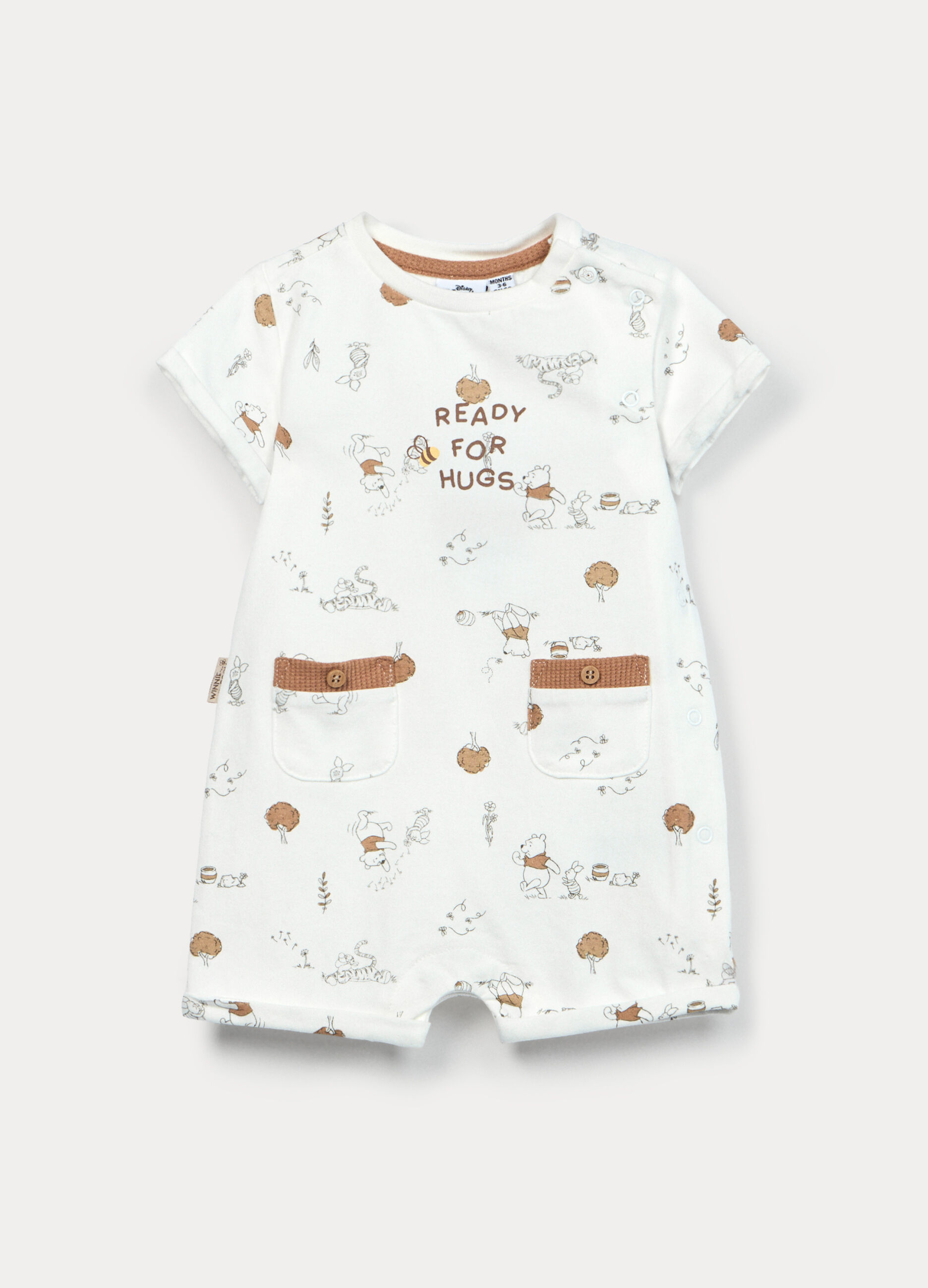 Tutina corta Disney in jersey di cotone stretch neonato_0