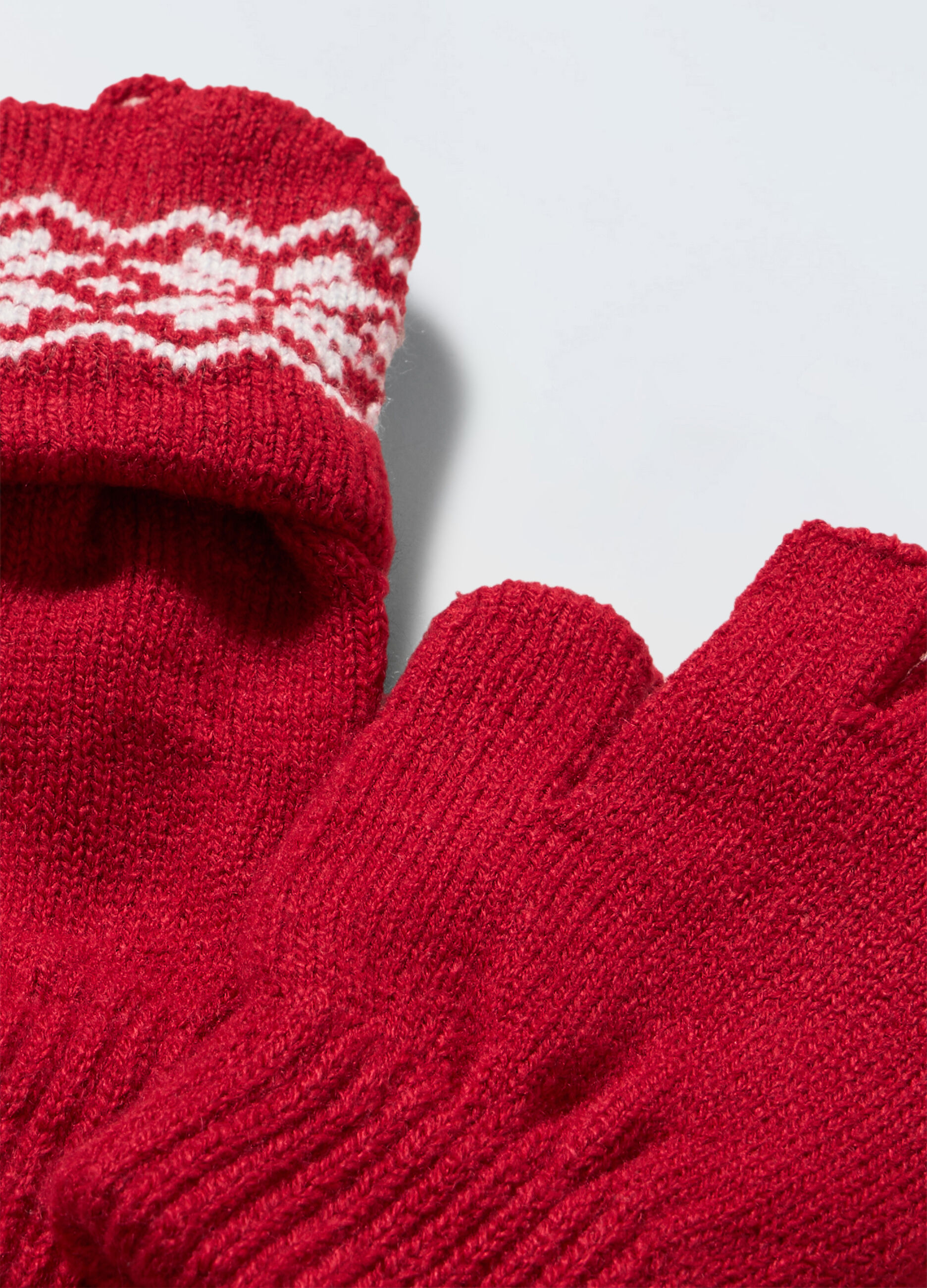 Guanti tricot corti con manopole _1