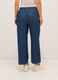 Pantaloni fit culotte in denim di misto cotone donna_1