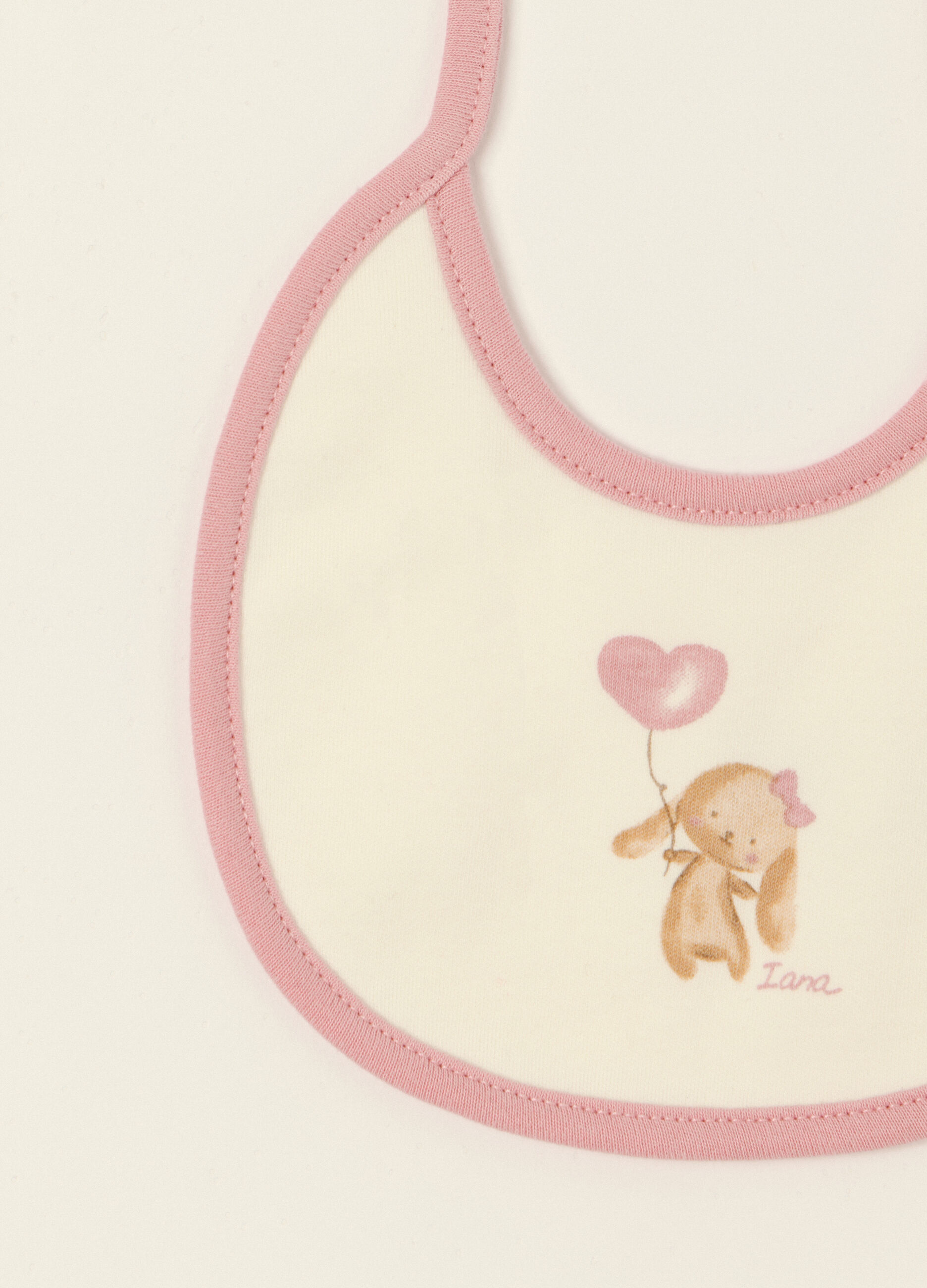 Bipack di bavaglini rosa in cotone organico_2