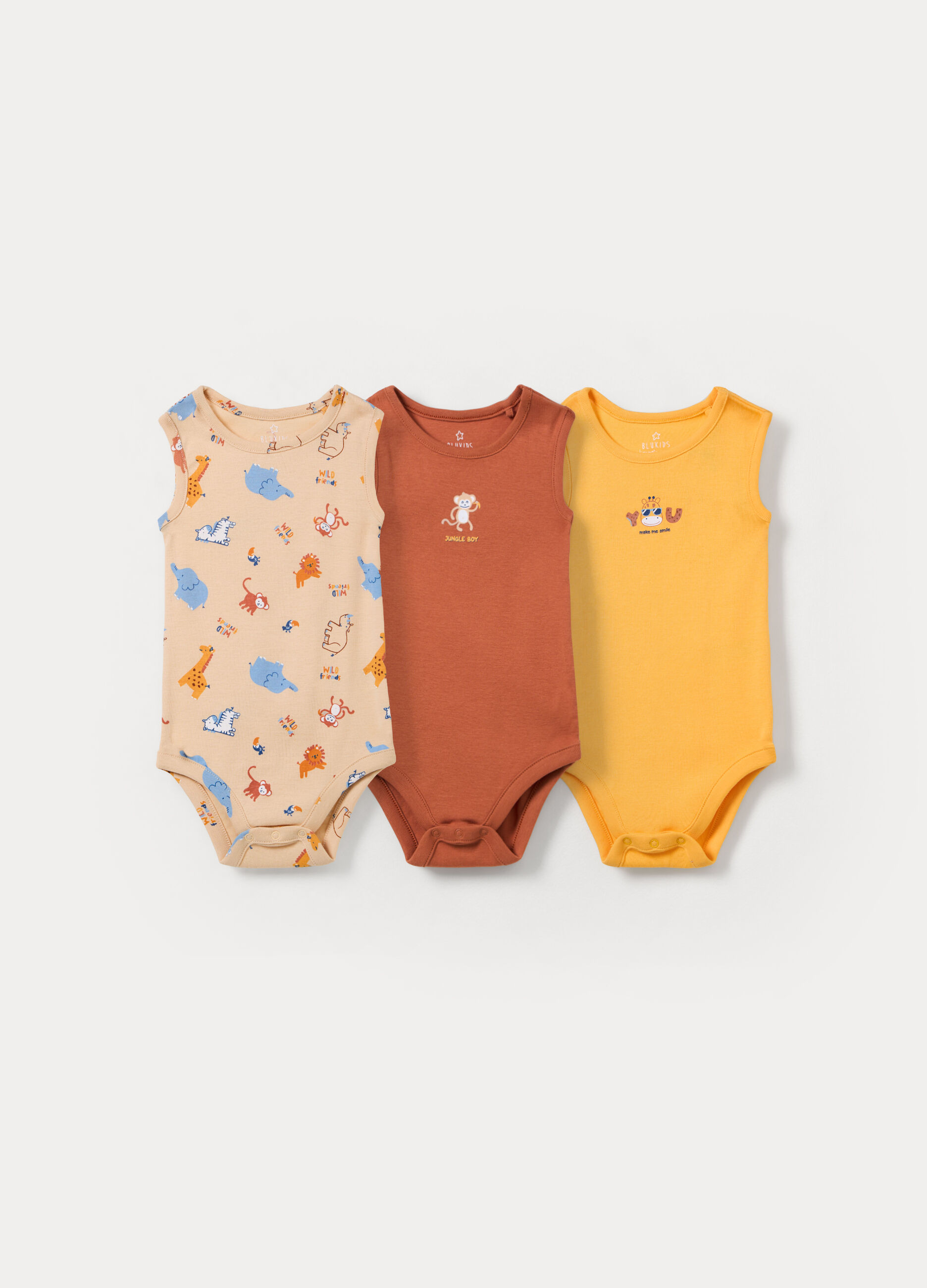 Pack 3 body in costina di puro cotone _0