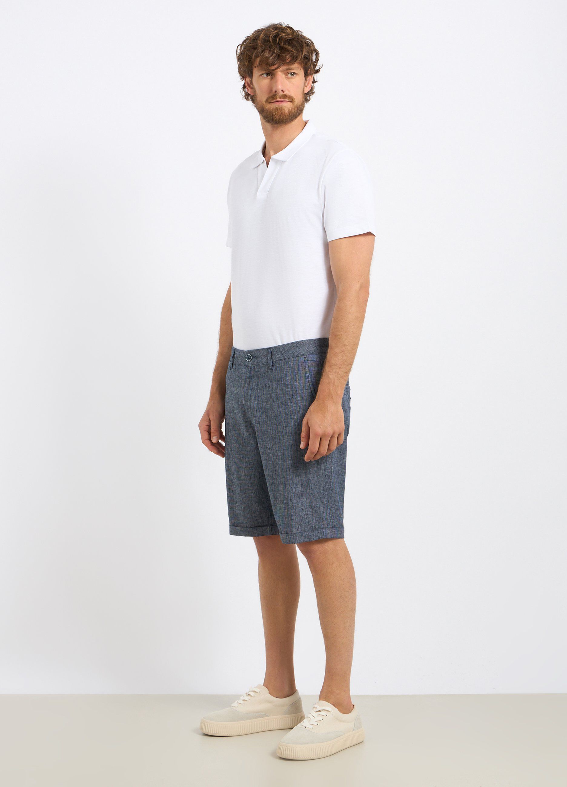 Bermuda in misto lino uomo