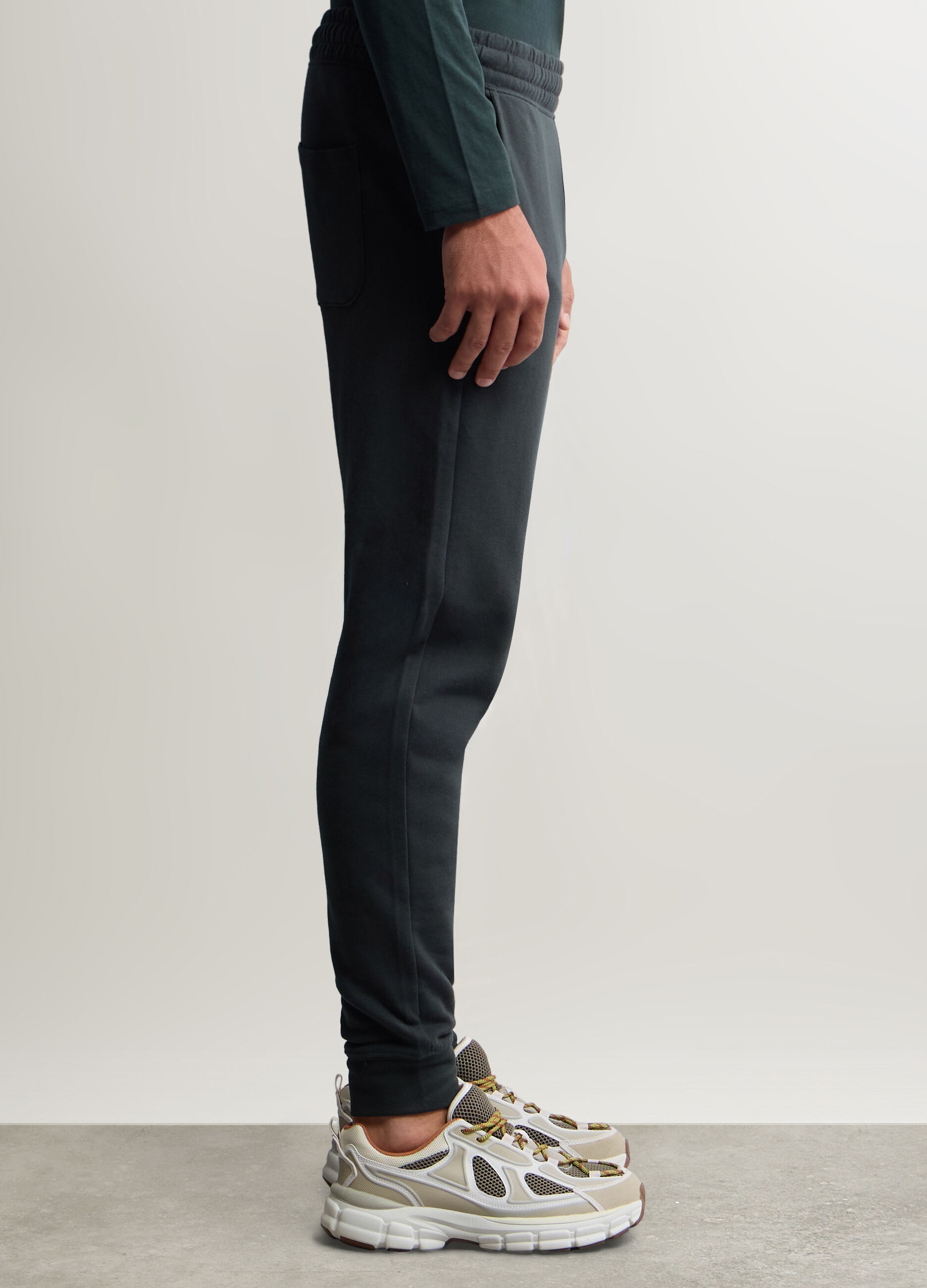 Jogger slim fit in felpa di cotone uomo