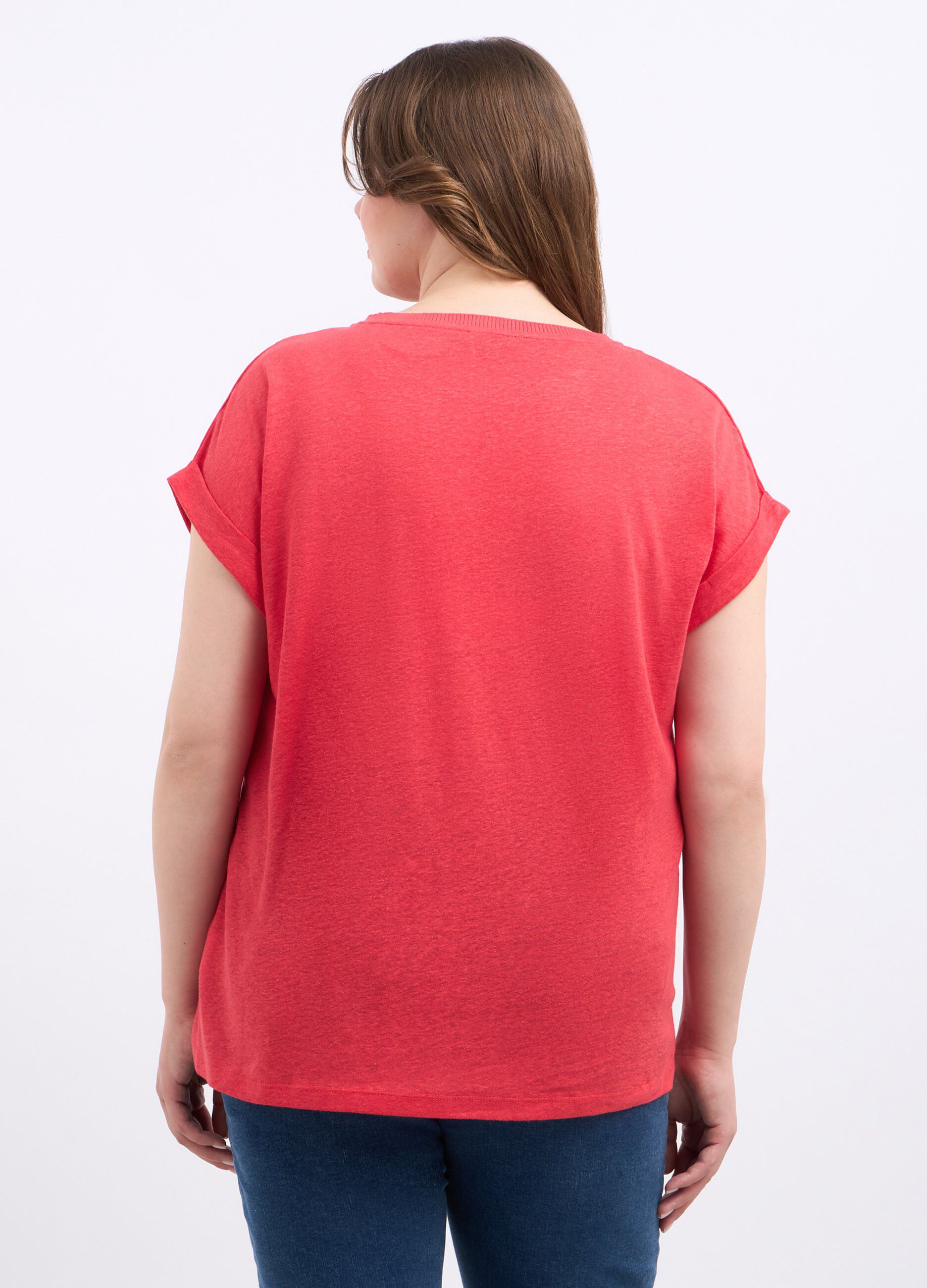 T-shirt in misto lino donna curvy_1