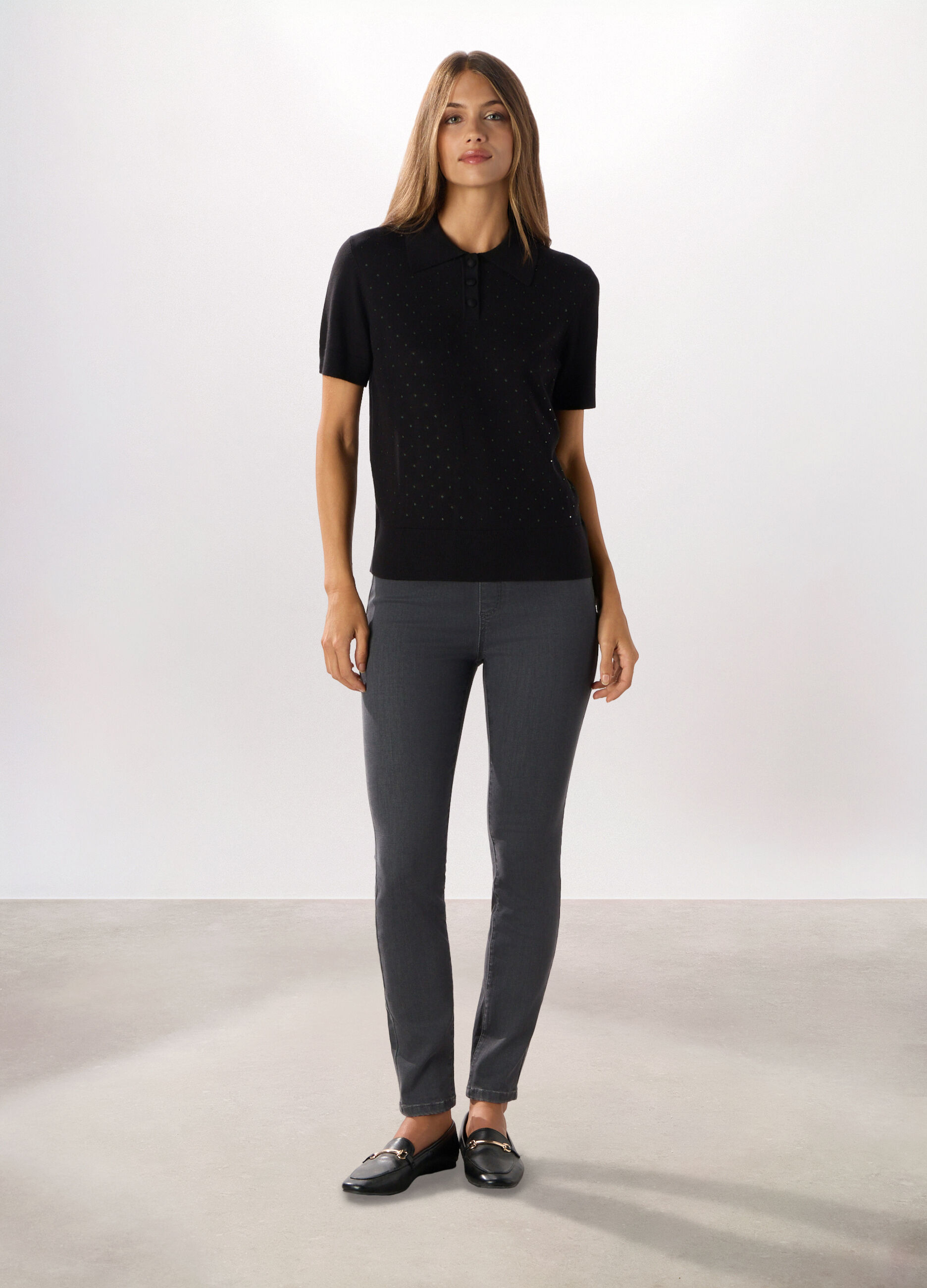 Jeggings fit regular in denim misto cotone stretch donna_0