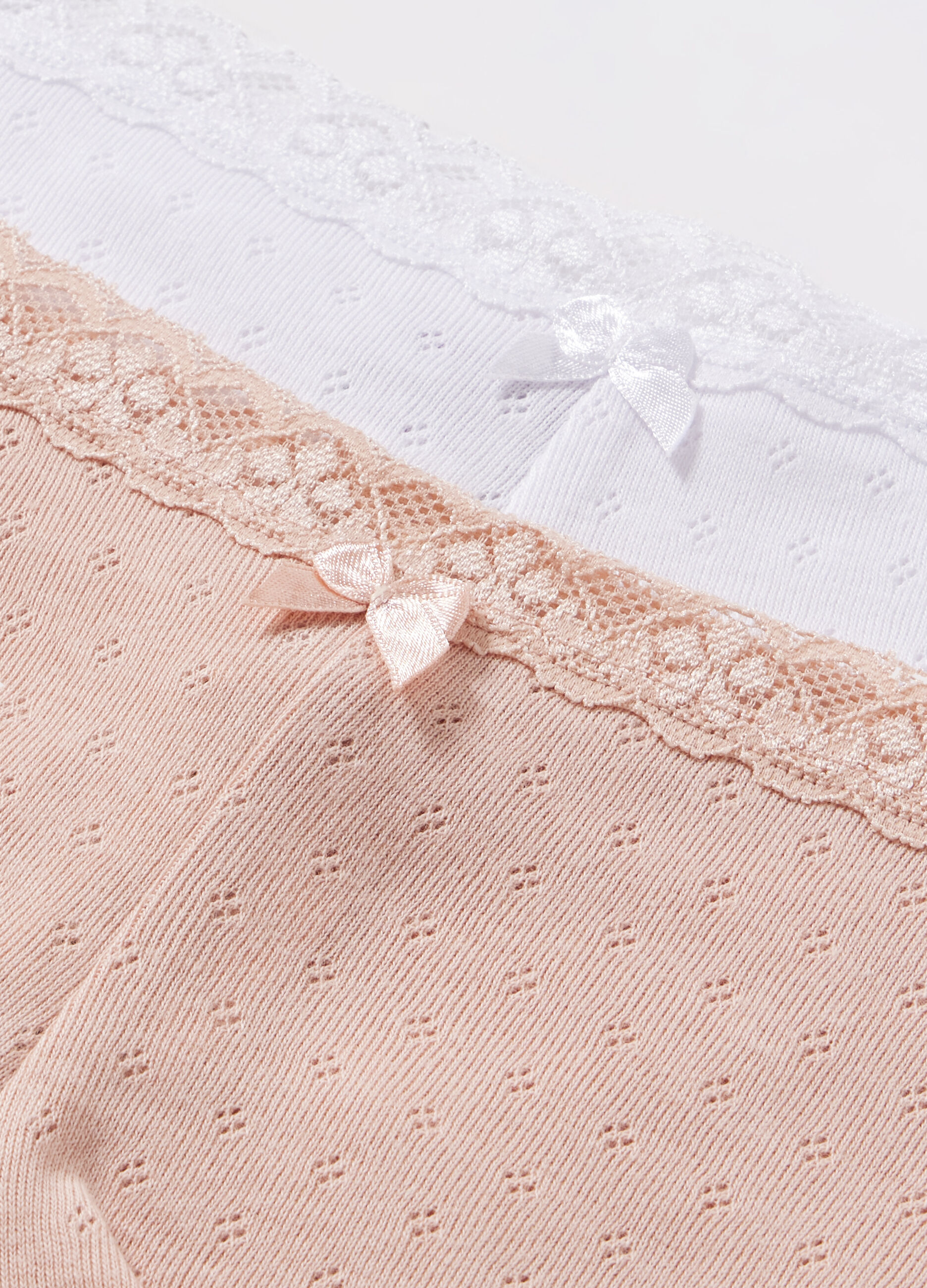 Pack 2 brasiliana in puro cotone pointelle donna