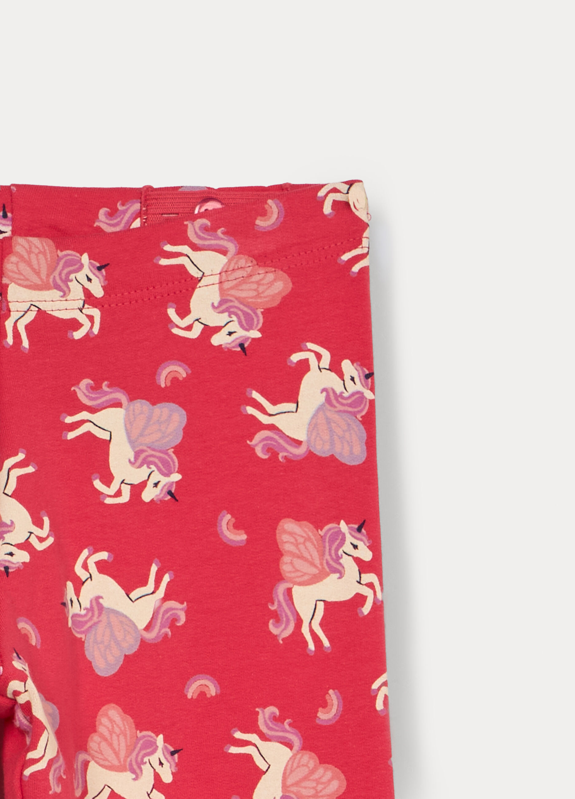 Leggings in french terry di cotone stretch bambina_2