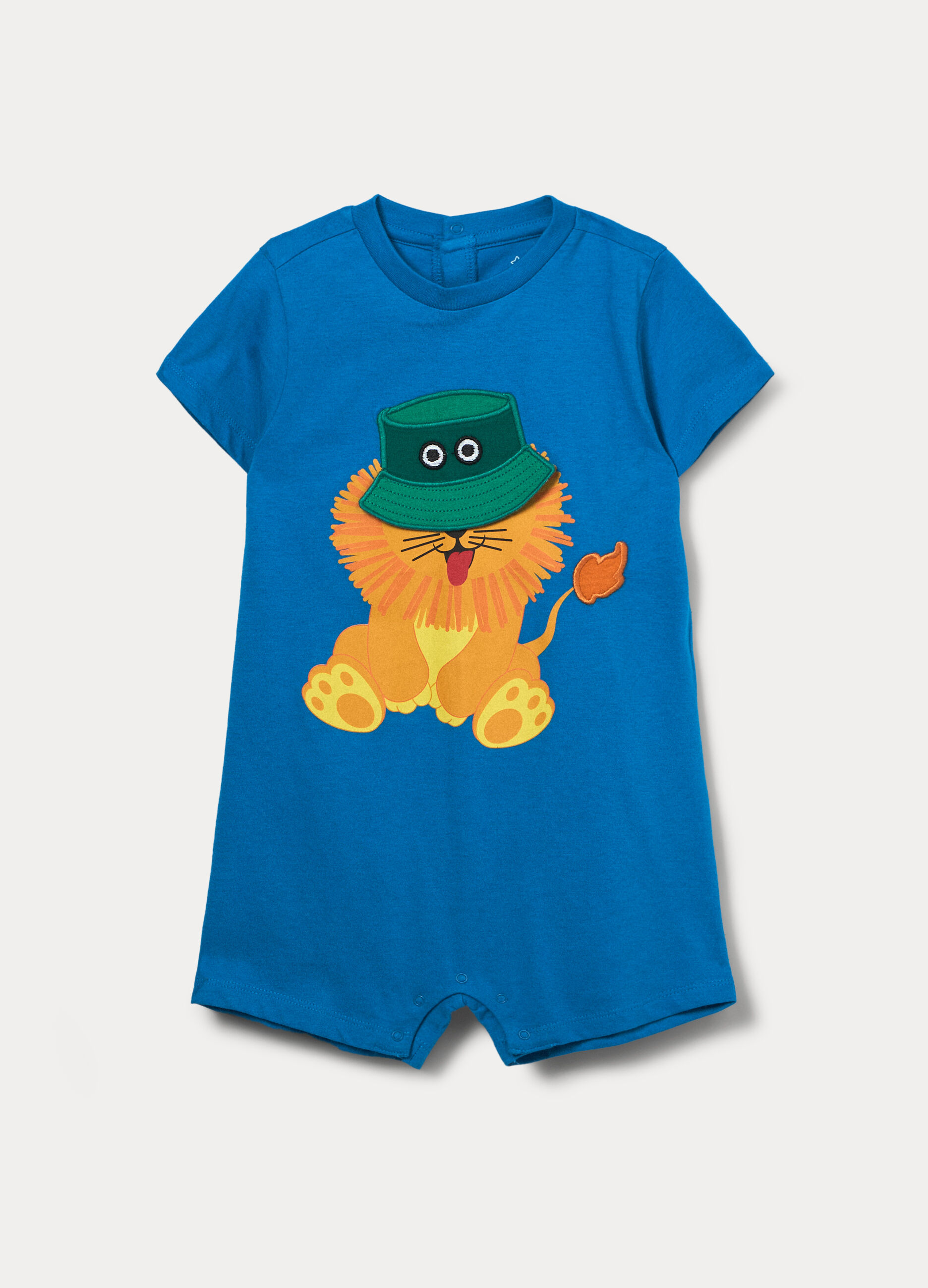 Tutina pigiama in jersey di puro cotone neonato_0