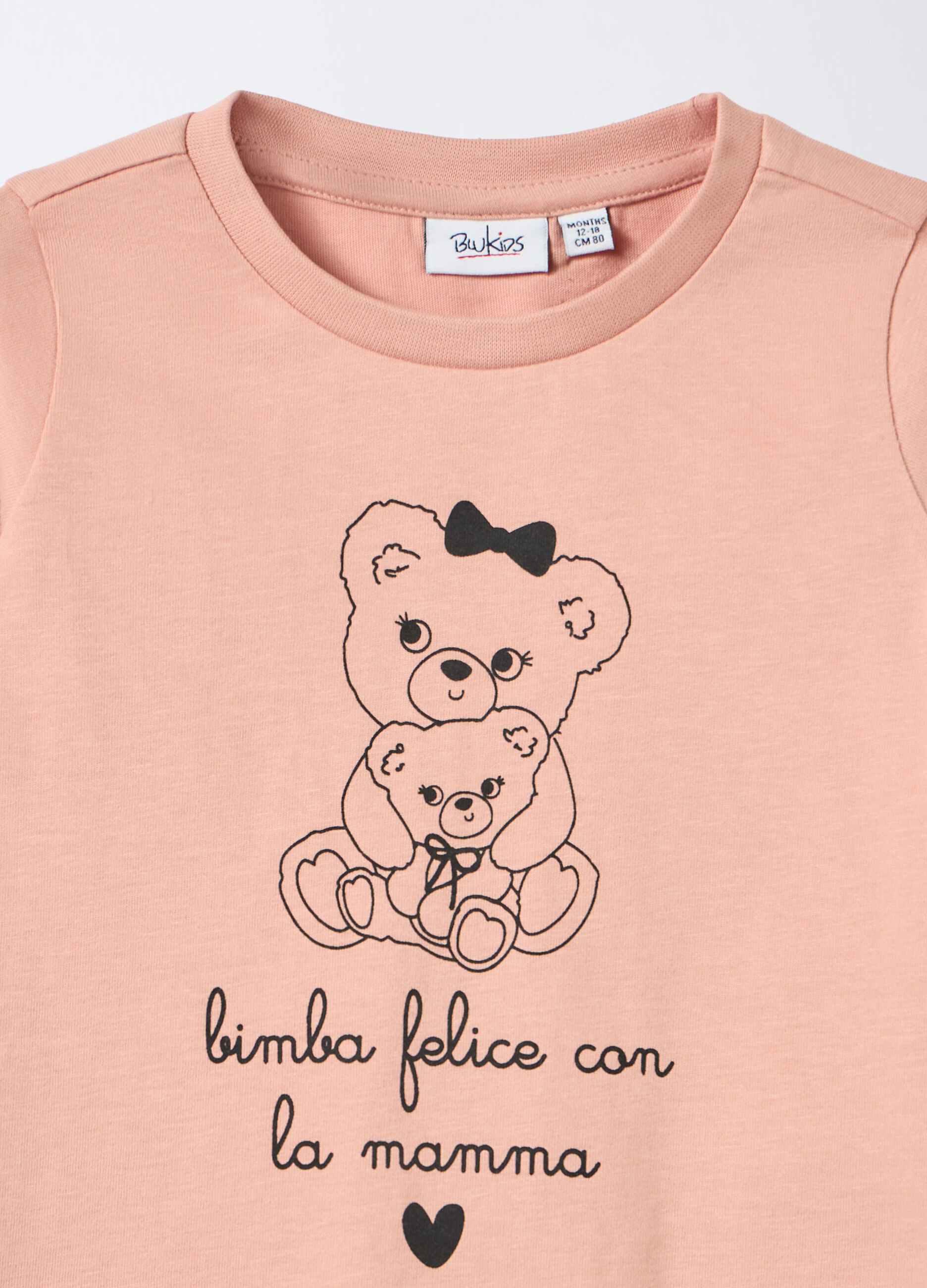 T-shirt girocollo in jersey di puro cotone bimba_2