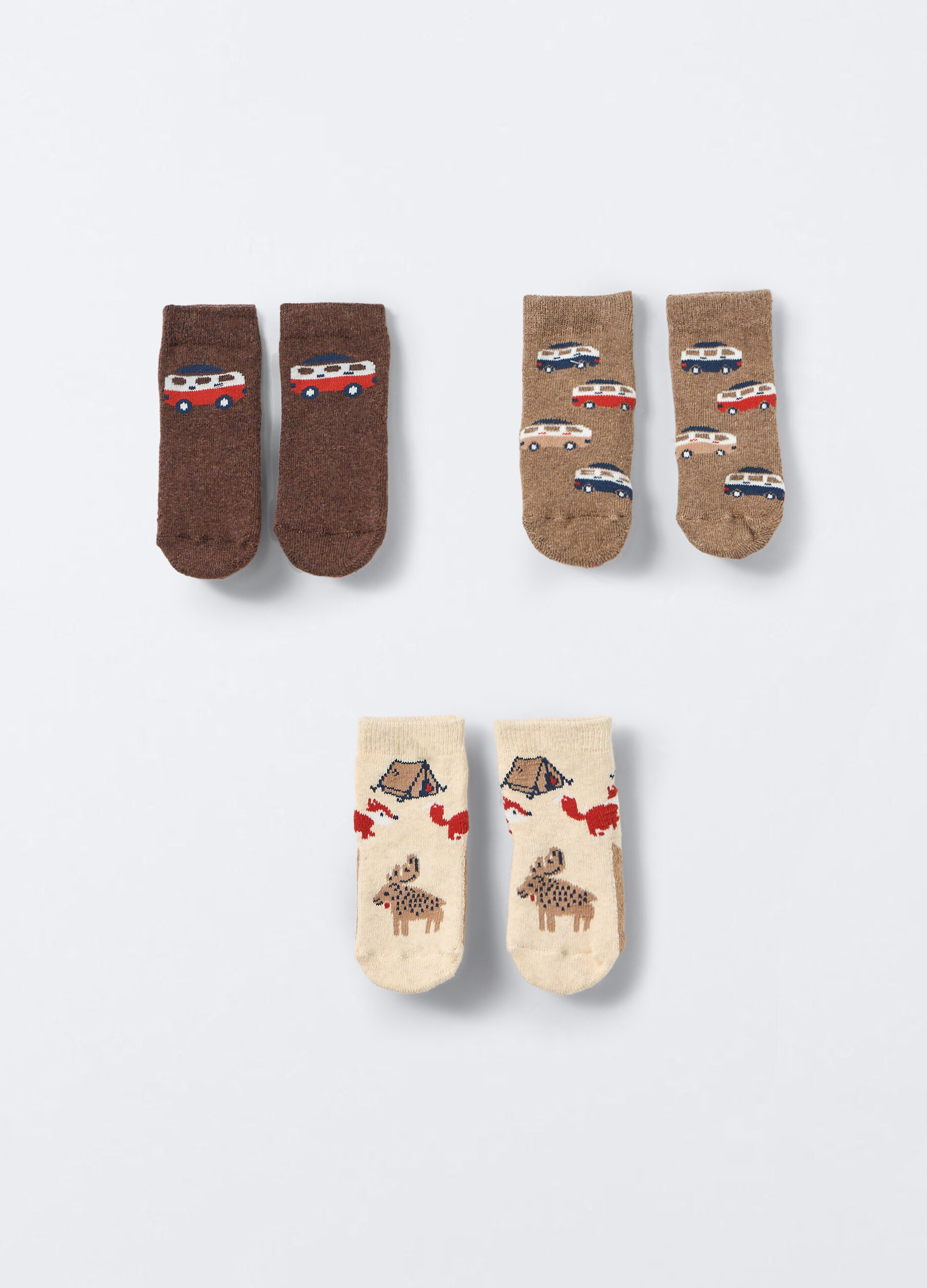 Pack 3 calze antiscivolo in spugna misto cotone _0