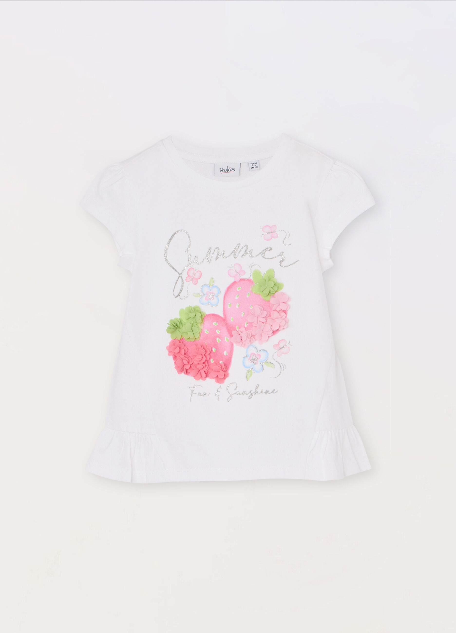 T-shirt in jersey di puro cotone bambina_0