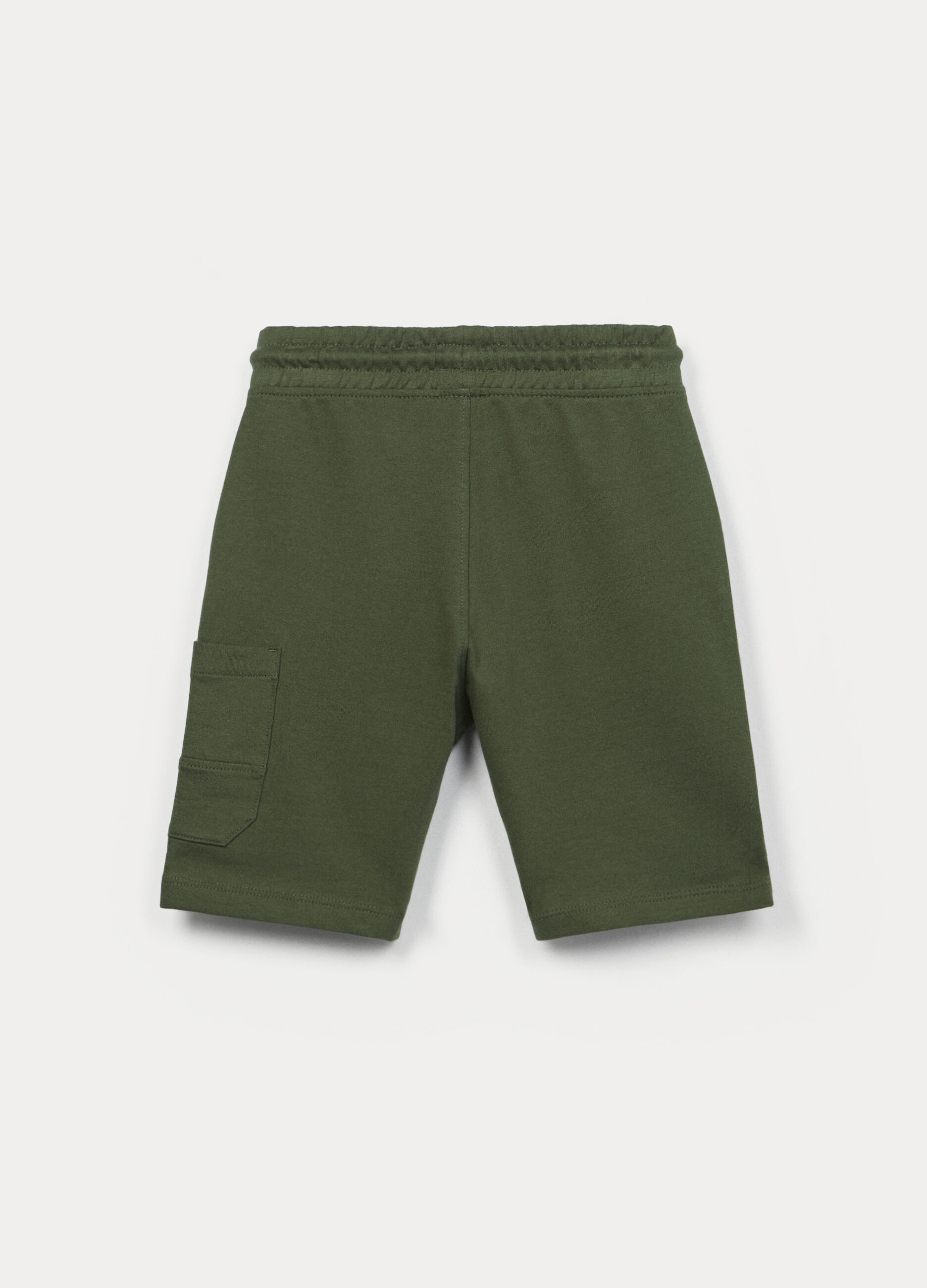 Shorts cargo in french terry di puro cotone bambino_1