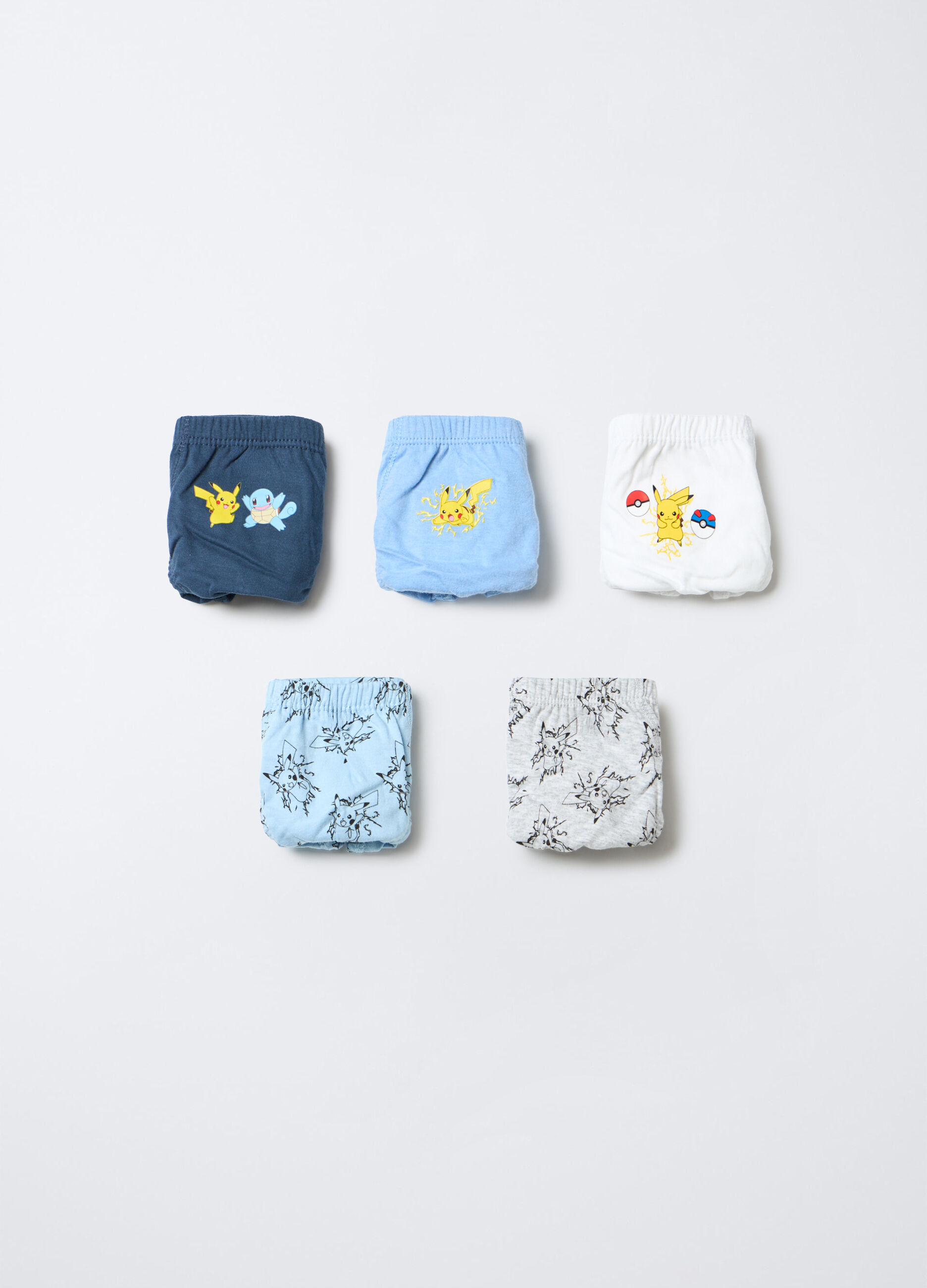 Pack 5 slip Pokemon in jersey di puro cotone bambino_3