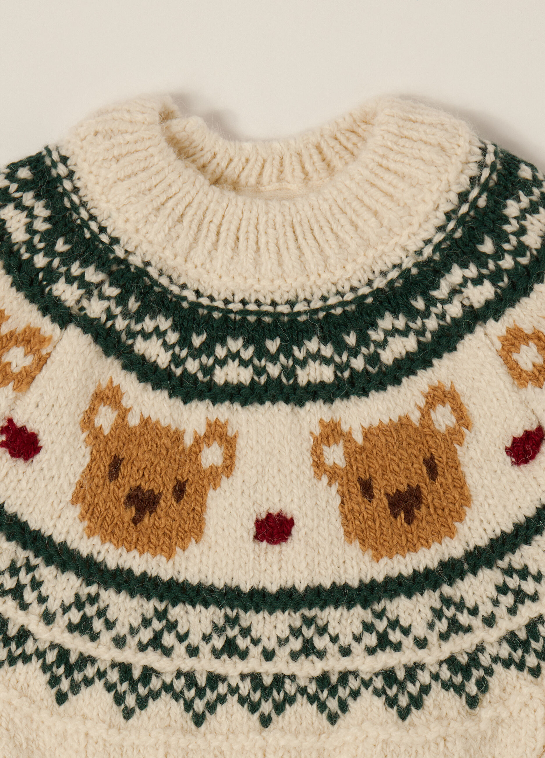 Maglione beige con motivo orsetti_2