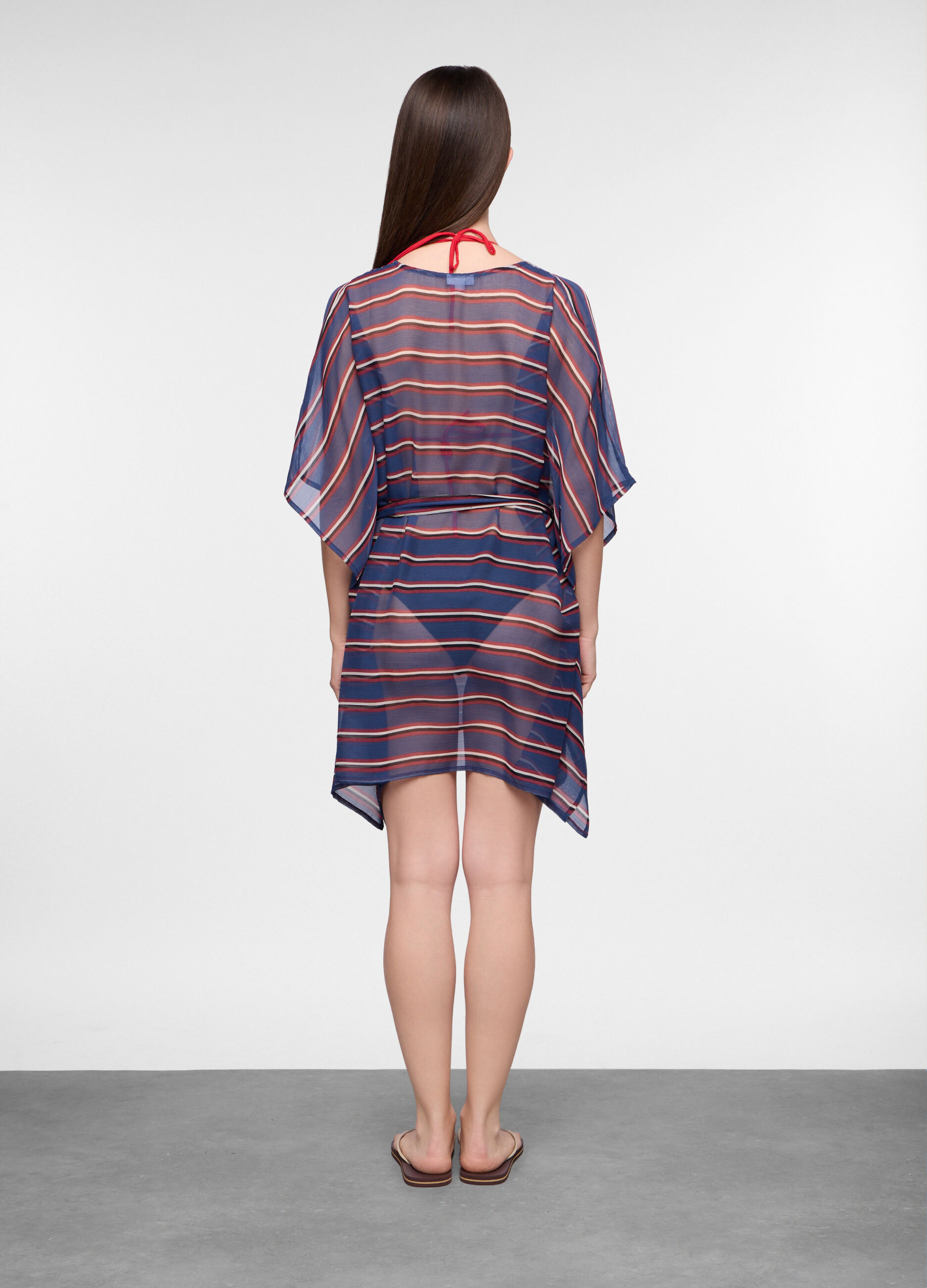 Caftano copricostume in chiffon donna