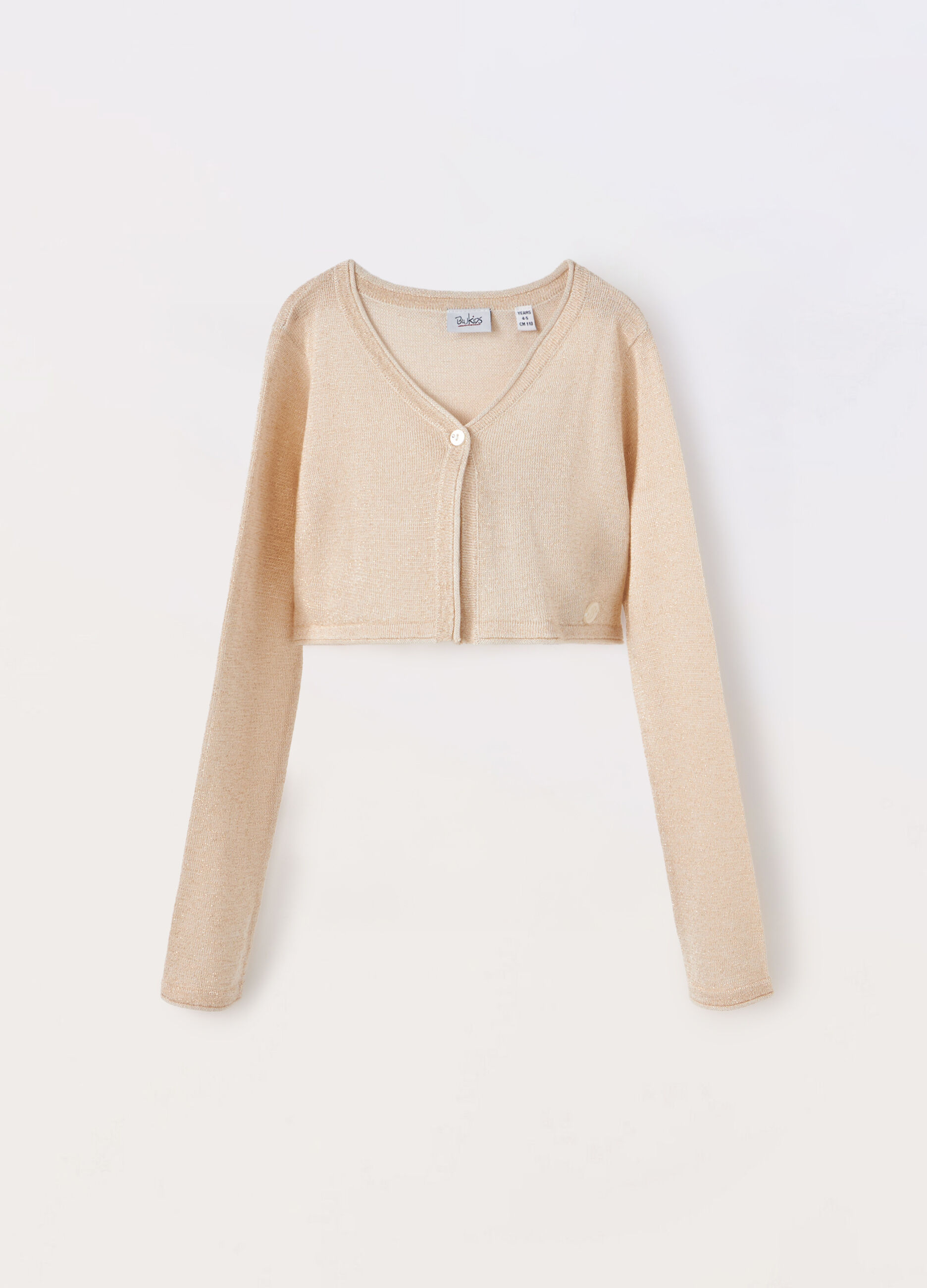 Cardigan misto viscosa e filo lurex bambina_0