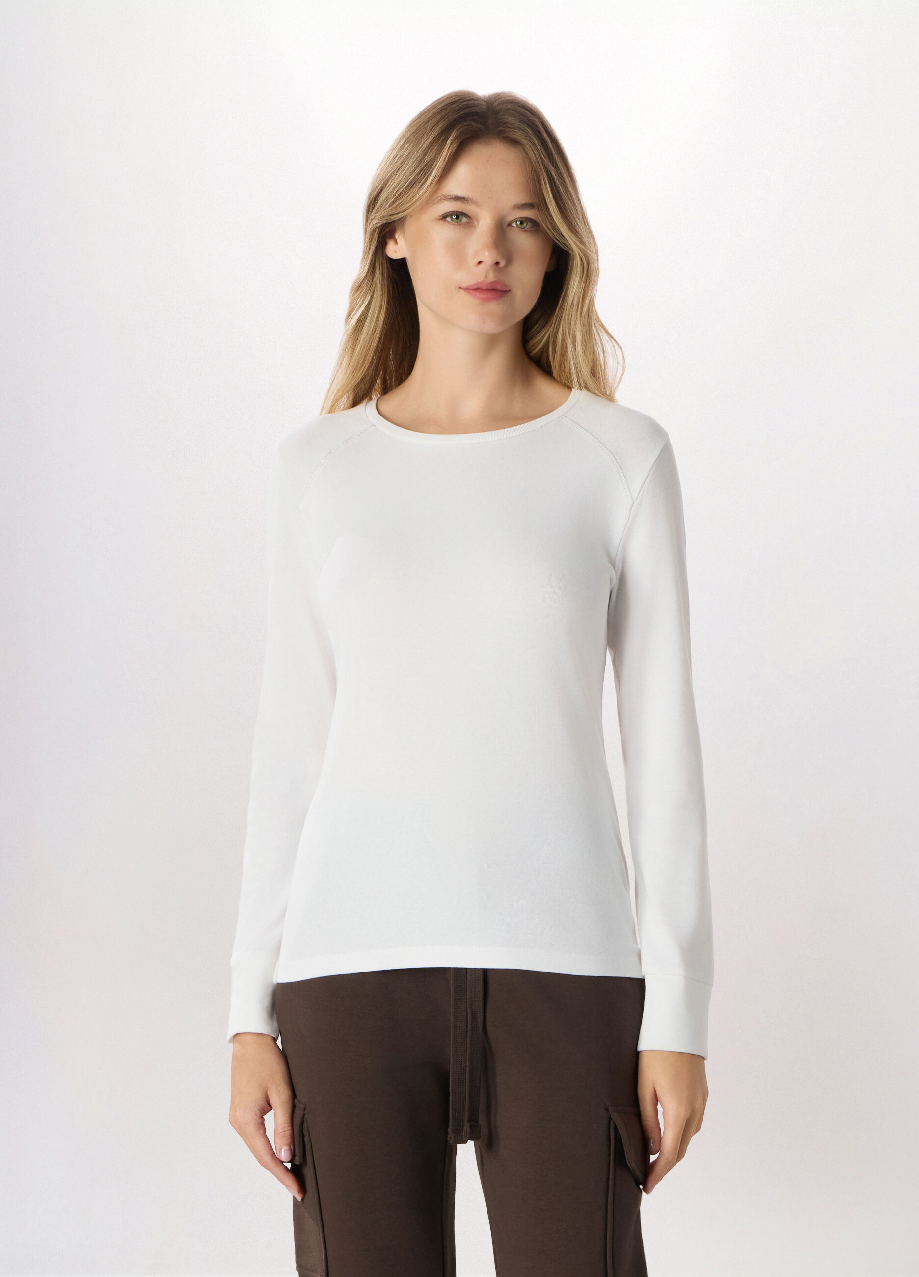 T-shirt in cotone stretch Holistic fitness donna_0