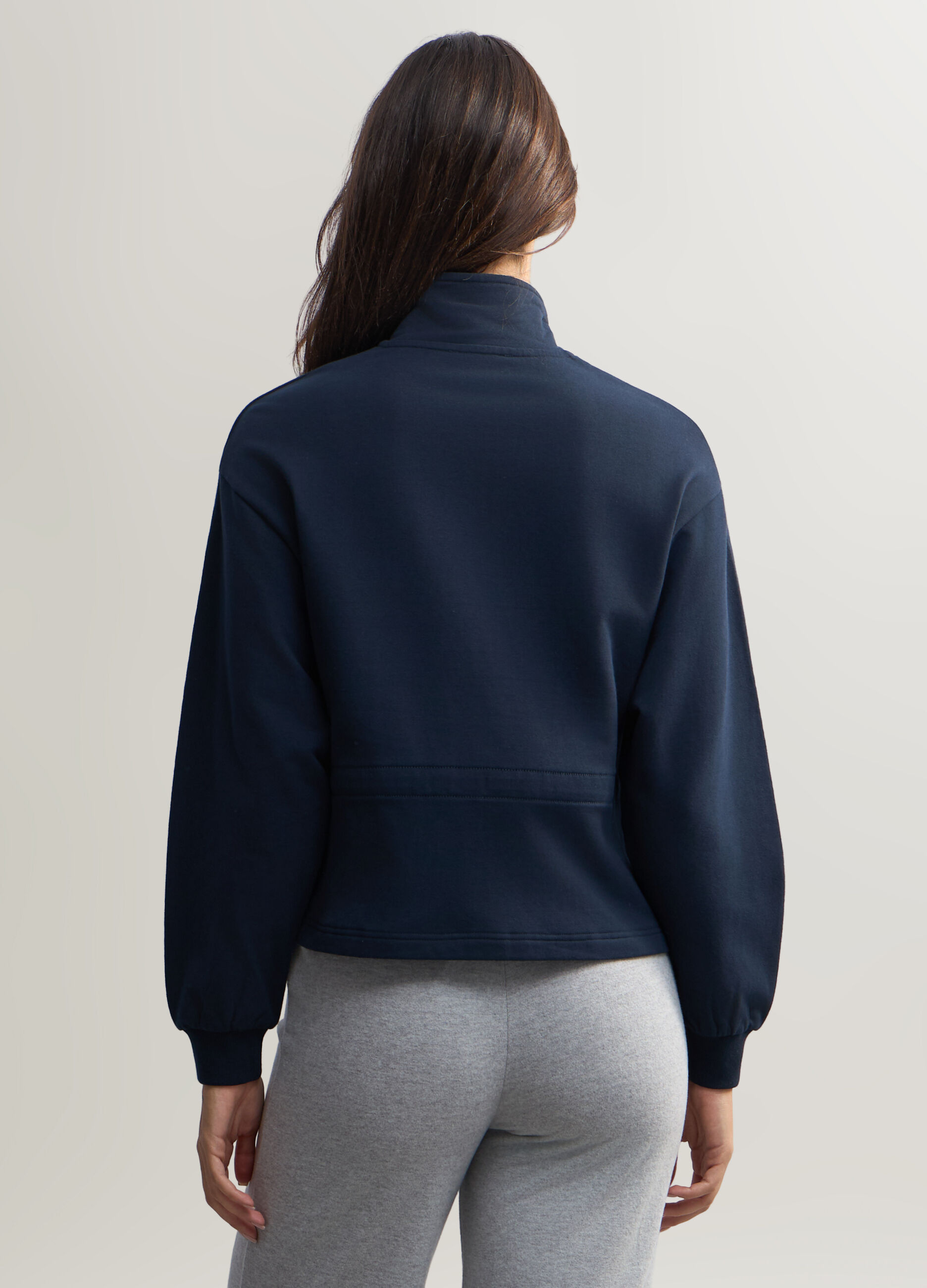 Felpa Fit Over in cotone stretch donna_1
