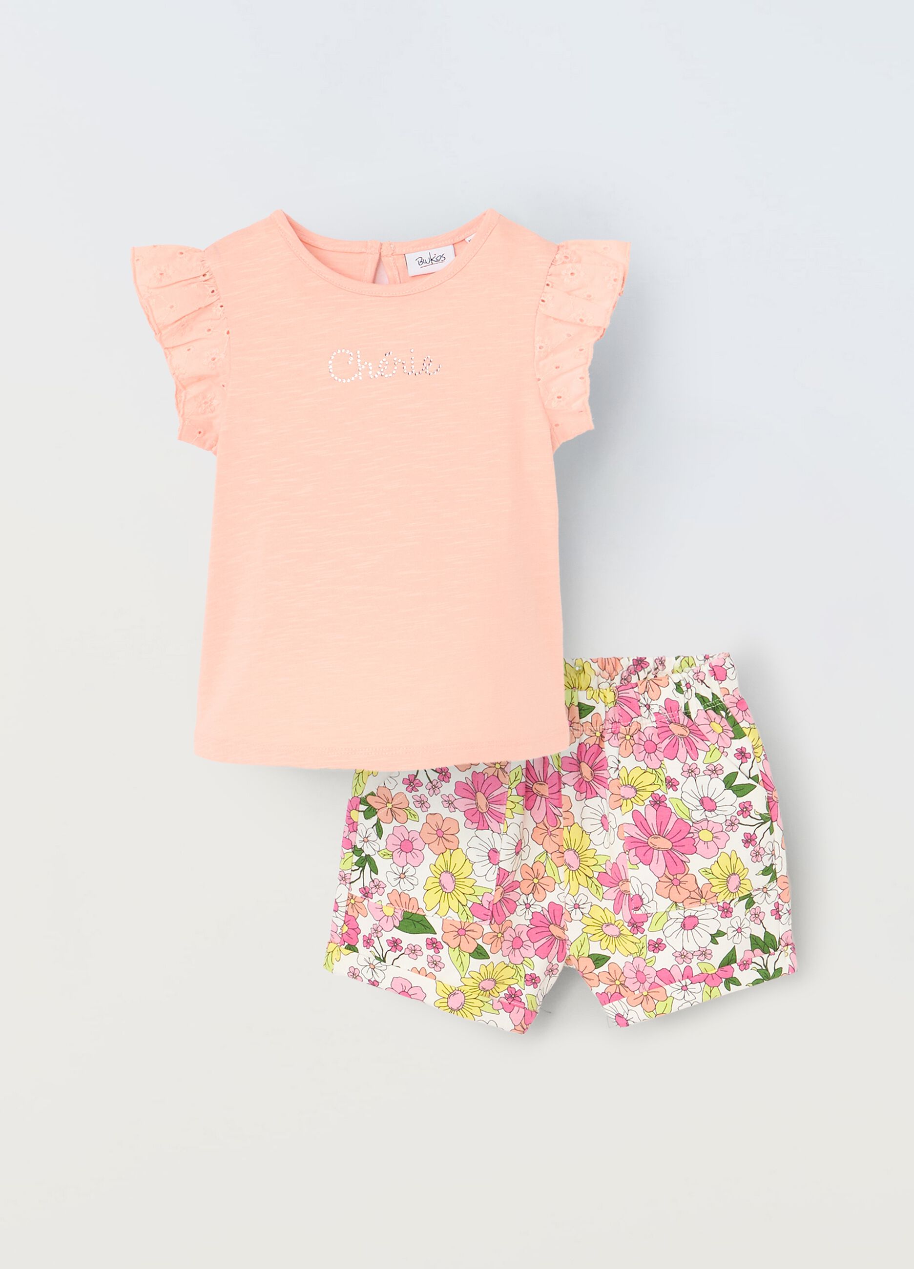 Jogging set in puro cotone neonata_0
