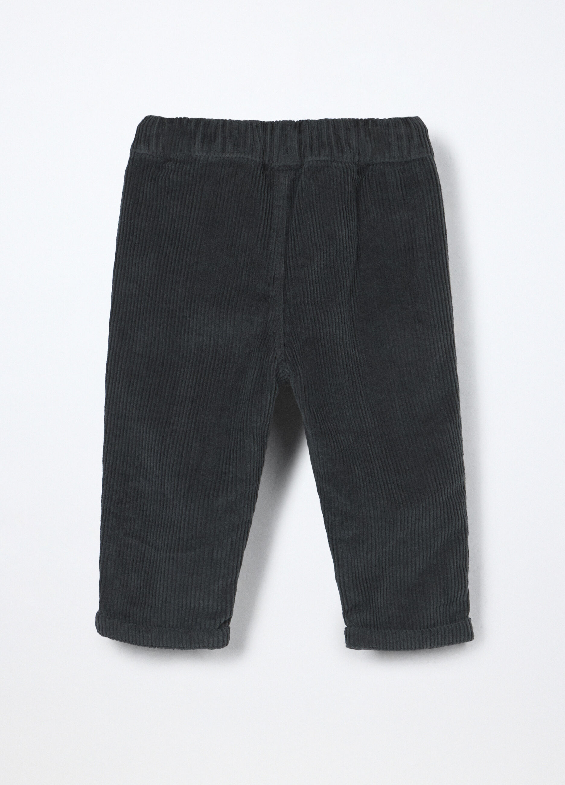 Pantaloni in velluto a coste di cotone stretch neonato_1