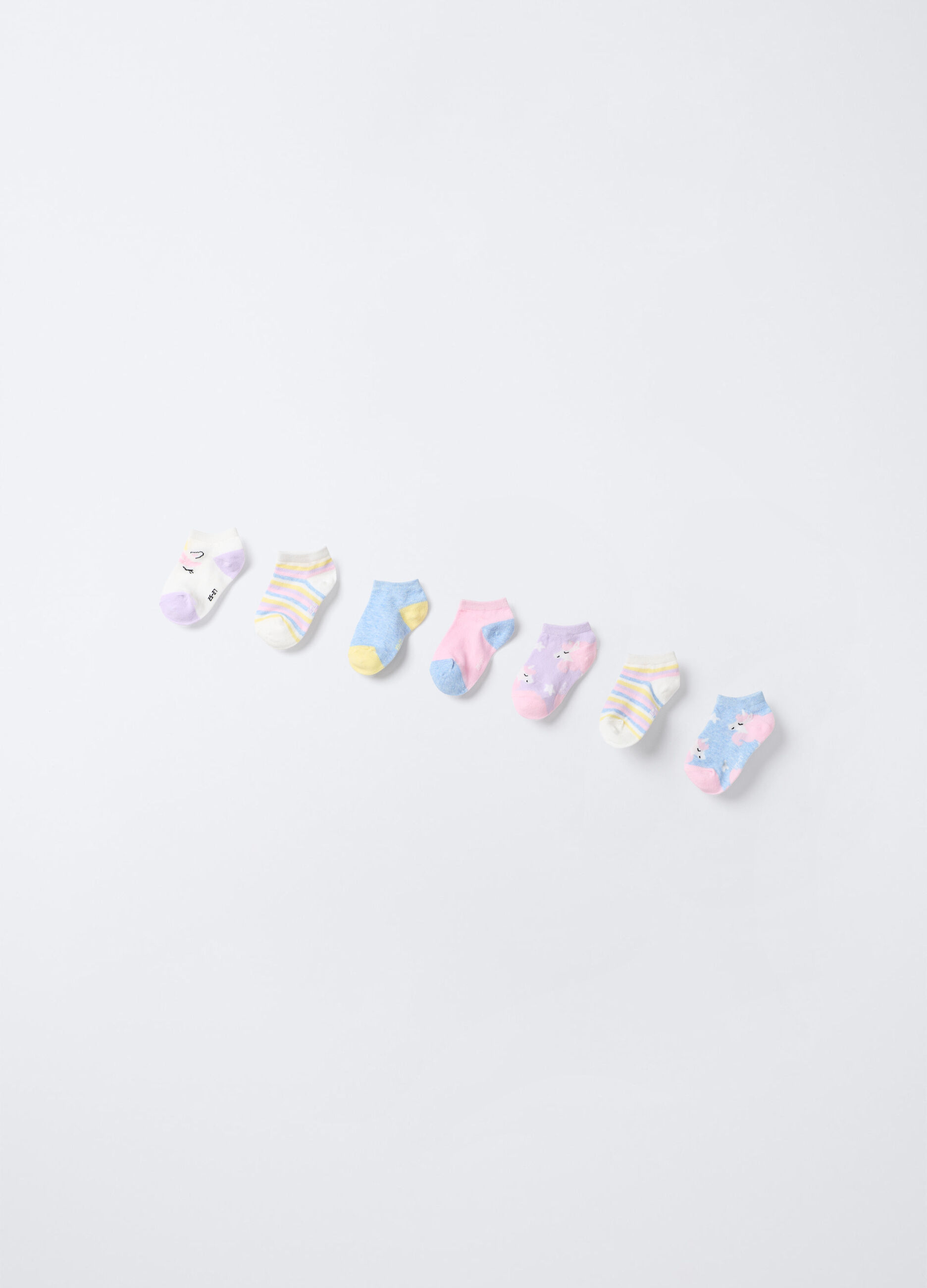 Pack 7 calze extra corte misto cotone stretch bambina_1